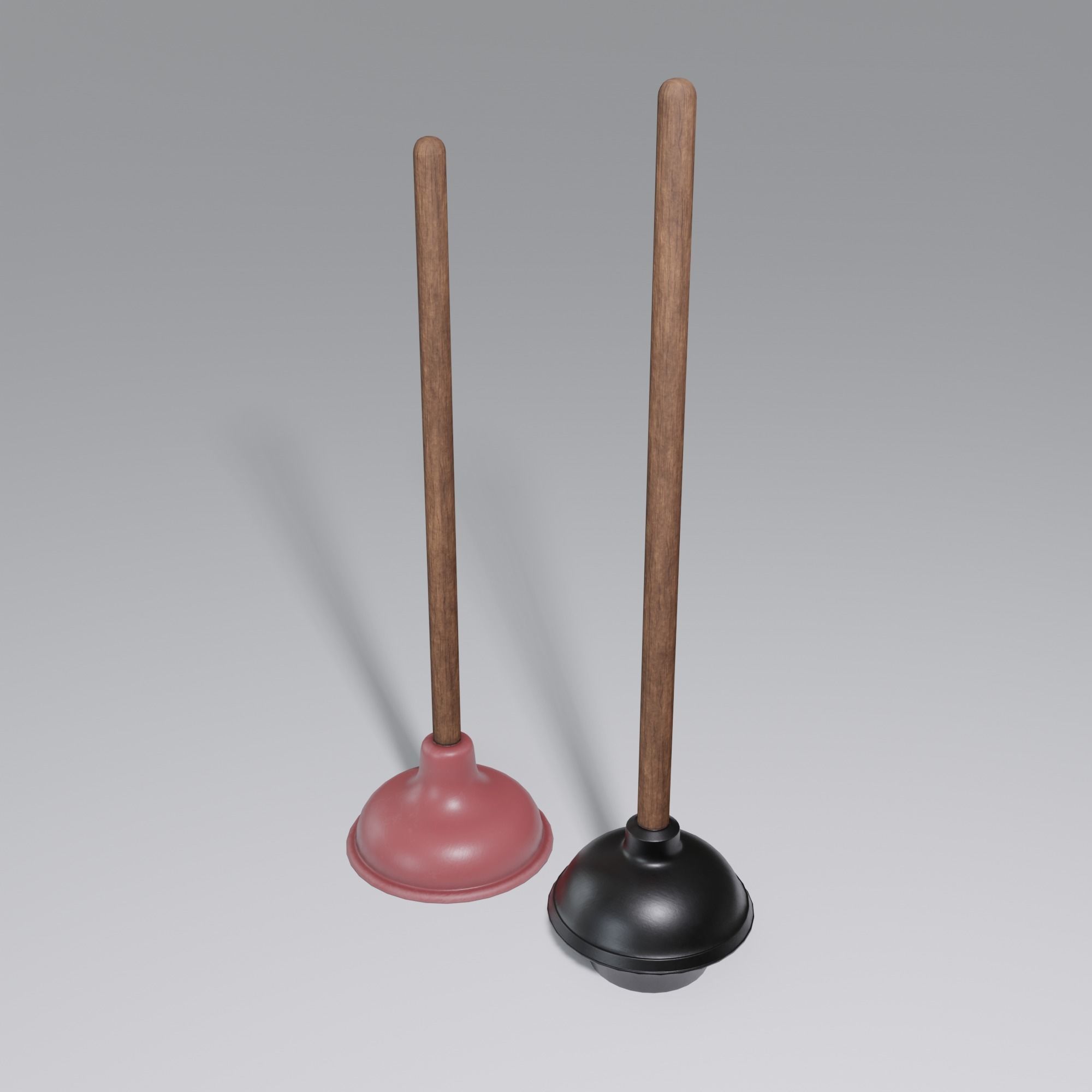 Sink and Toilet Plungers Free low-poly 3D model_15