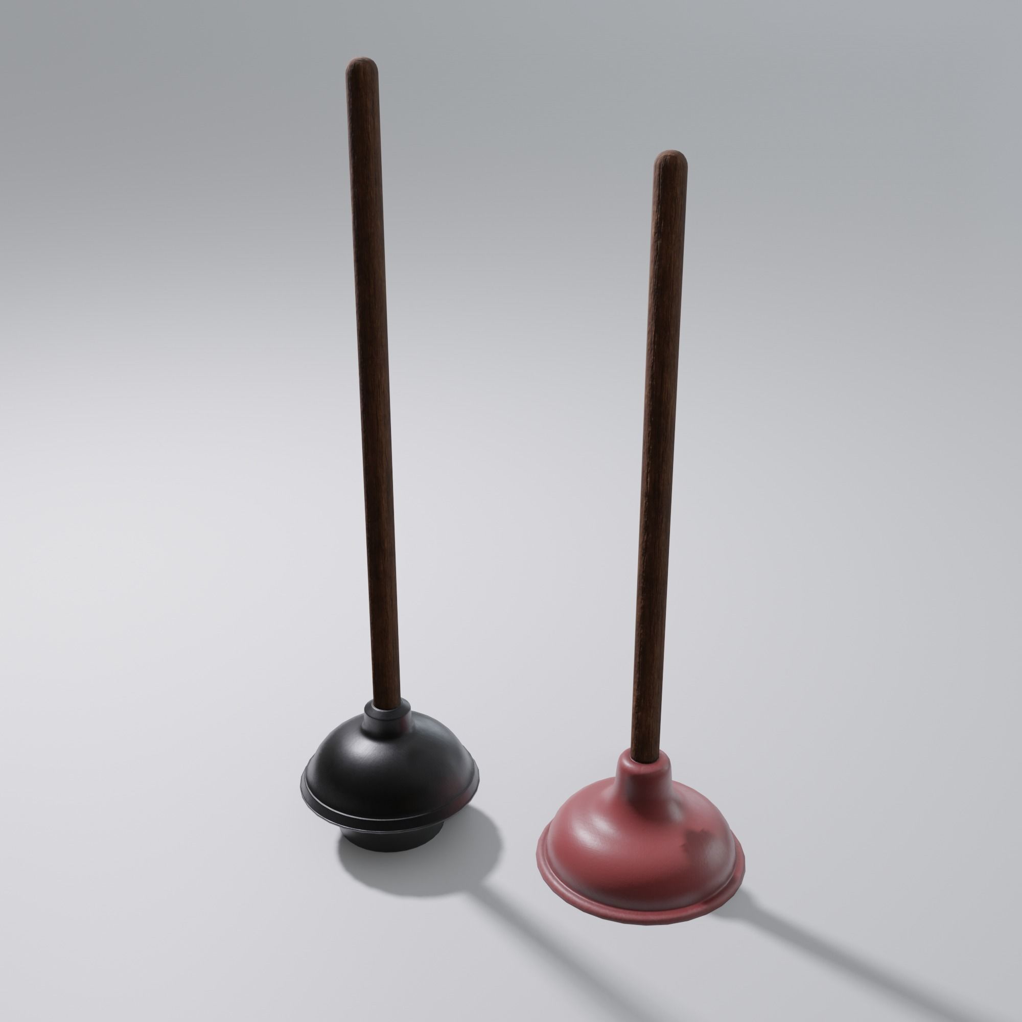Sink and Toilet Plungers Free low-poly 3D model_20