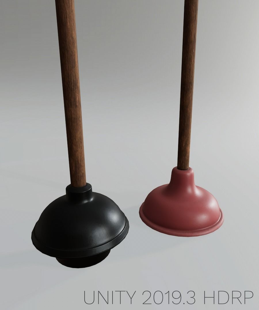 Sink and Toilet Plungers Free low-poly 3D model_39