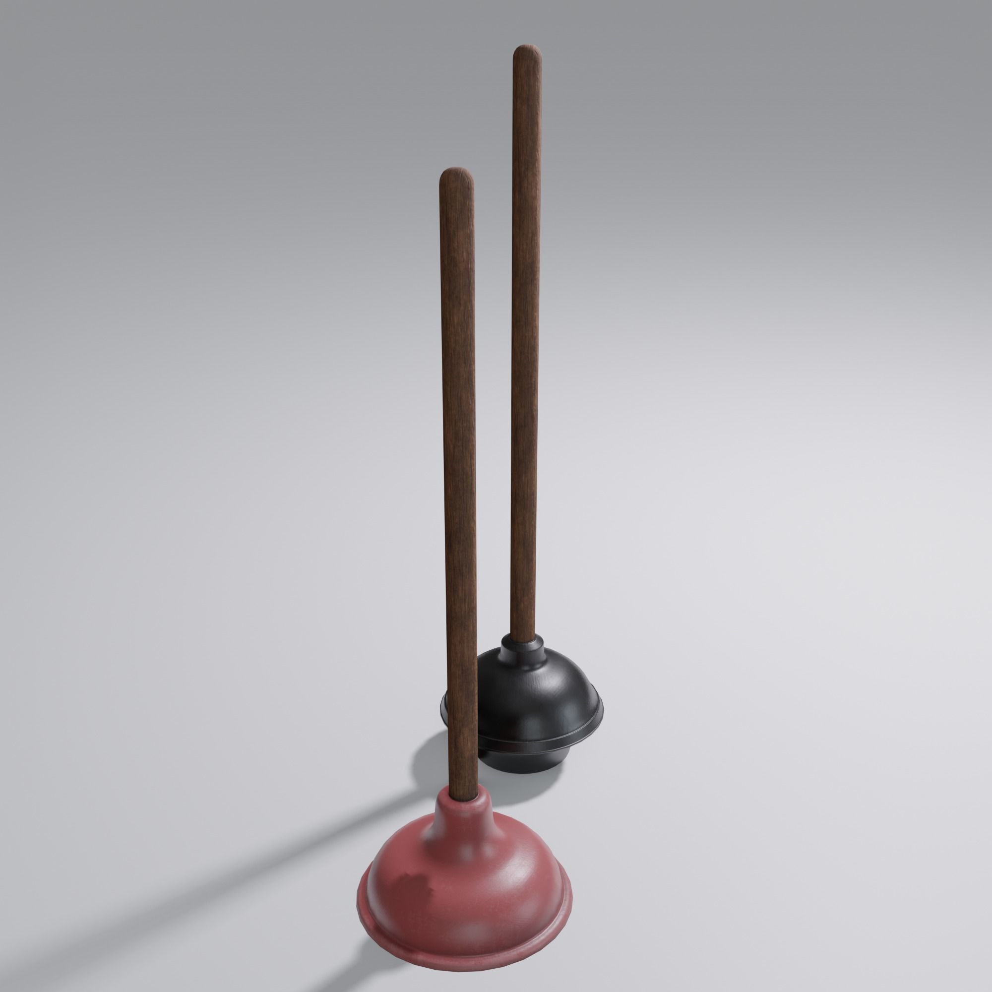 Sink and Toilet Plungers Free low-poly 3D model_23