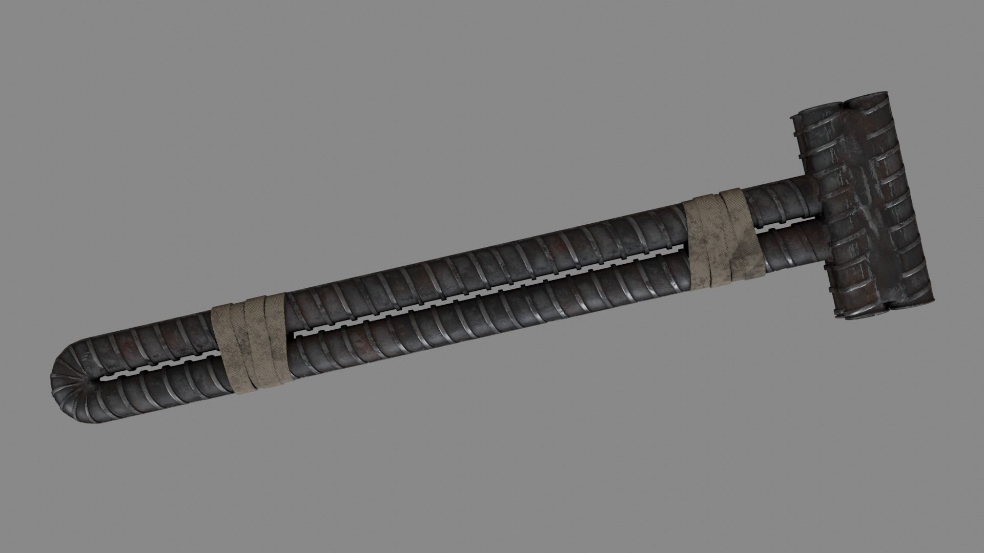 Rebar Sledgehammer Free low-poly 3D model_9