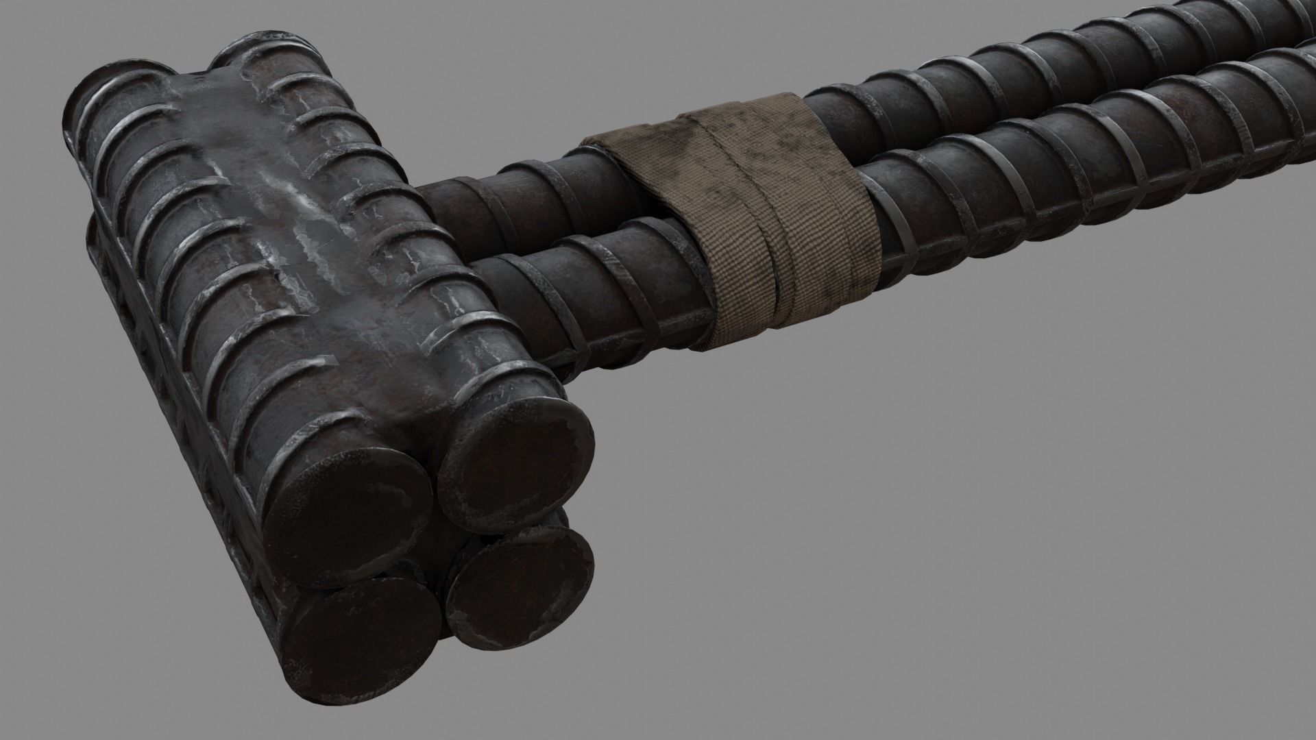 Rebar Sledgehammer Free low-poly 3D model_11