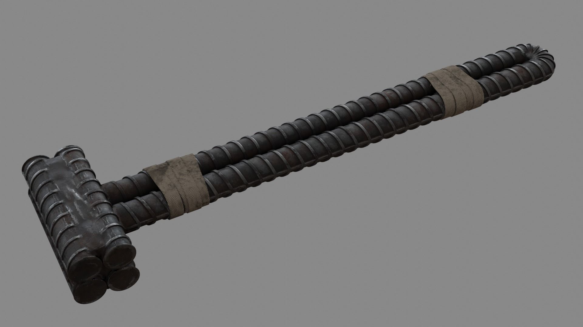 Rebar Sledgehammer Free low-poly 3D model_3