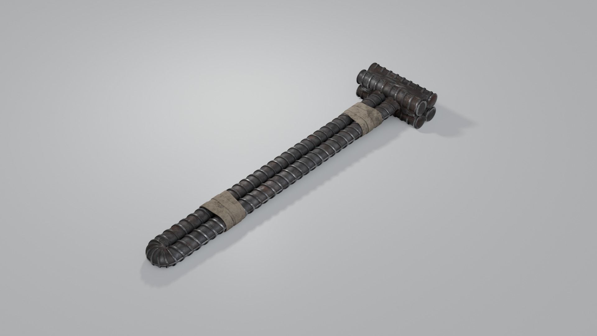 Rebar Sledgehammer Free low-poly 3D model_14
