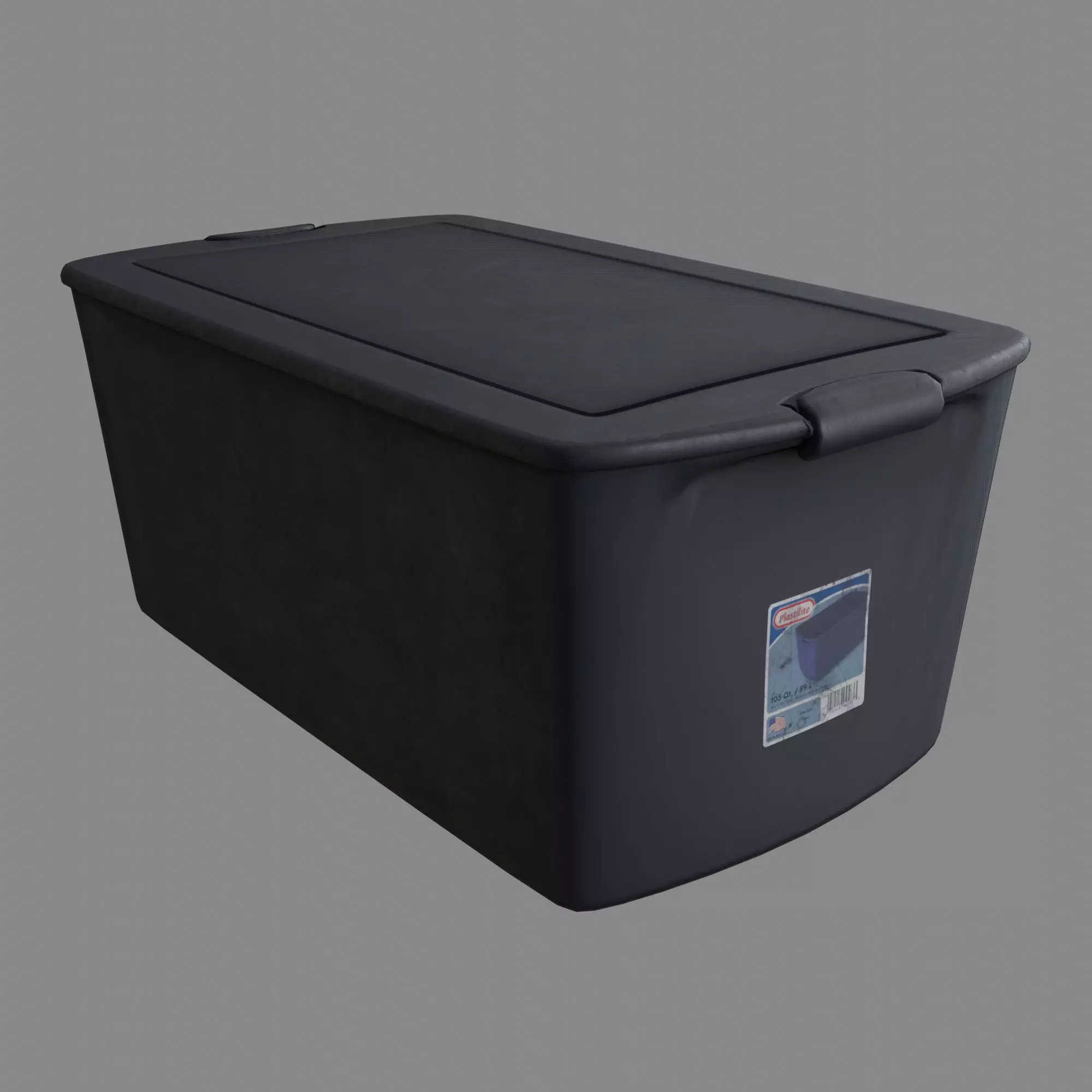 Plastic Storage Container Free low-poly 3D model
