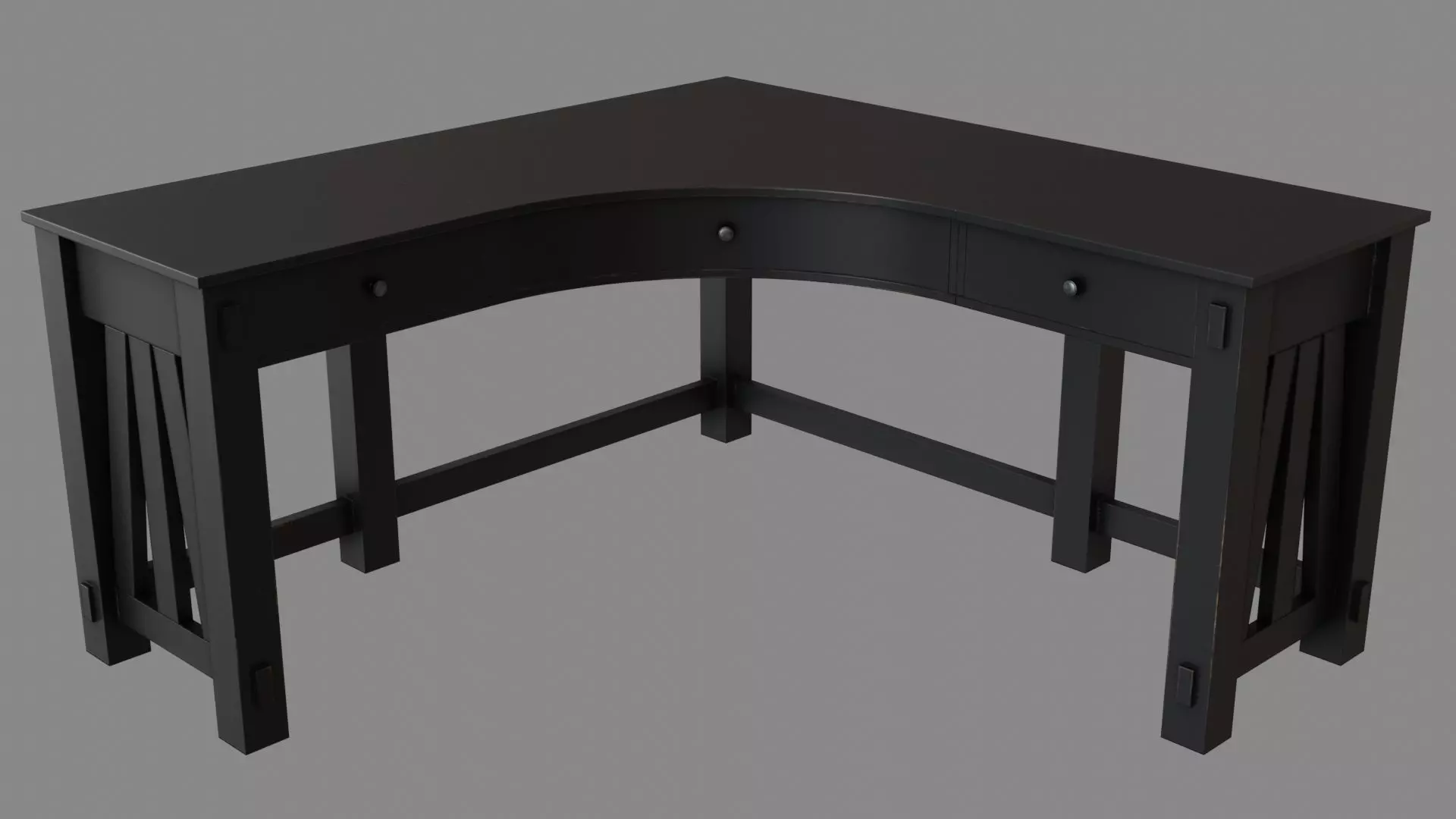 Office Desk Free low-poly 3D model