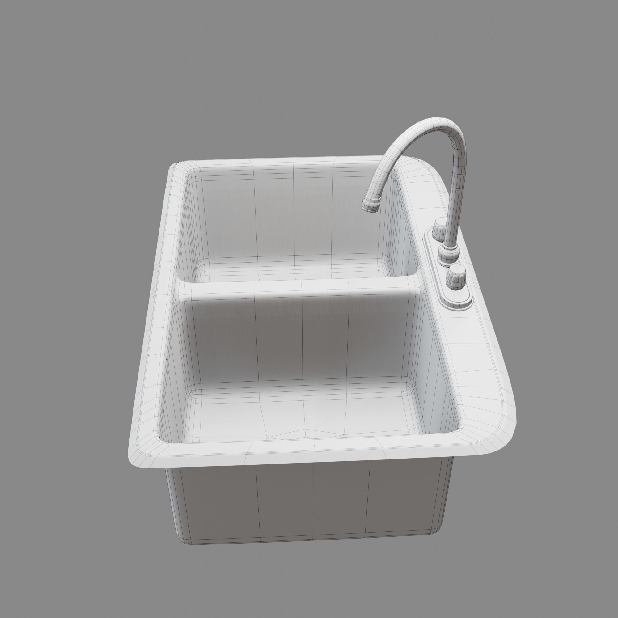 Kitchen Sink Free low-poly 3D model_28