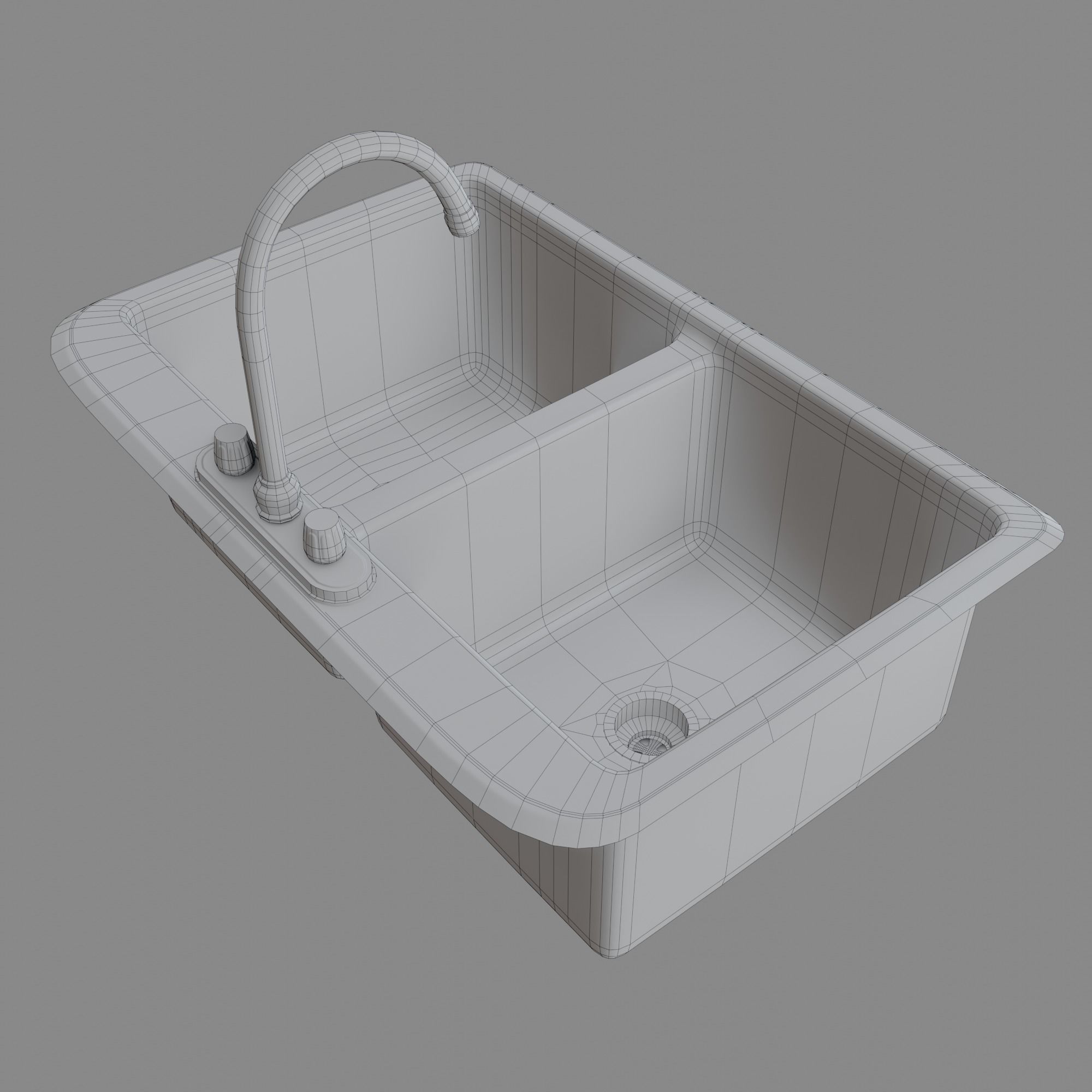 Kitchen Sink Free low-poly 3D model_8
