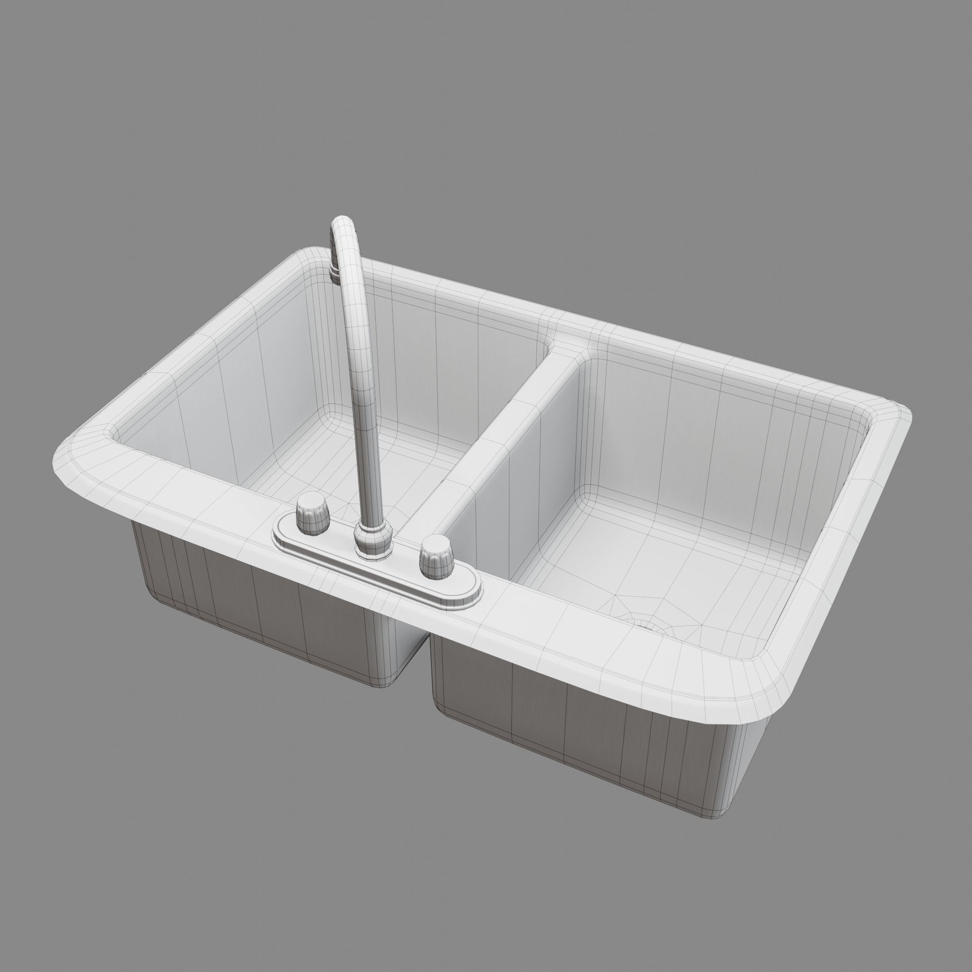 Kitchen Sink Free low-poly 3D model_32