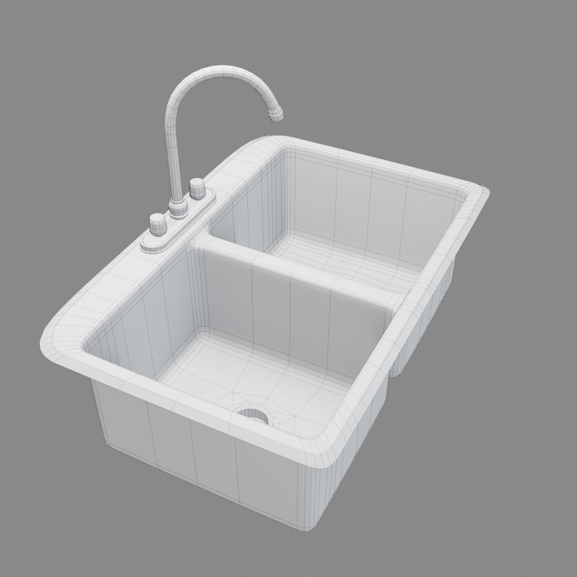 Kitchen Sink Free low-poly 3D model_23
