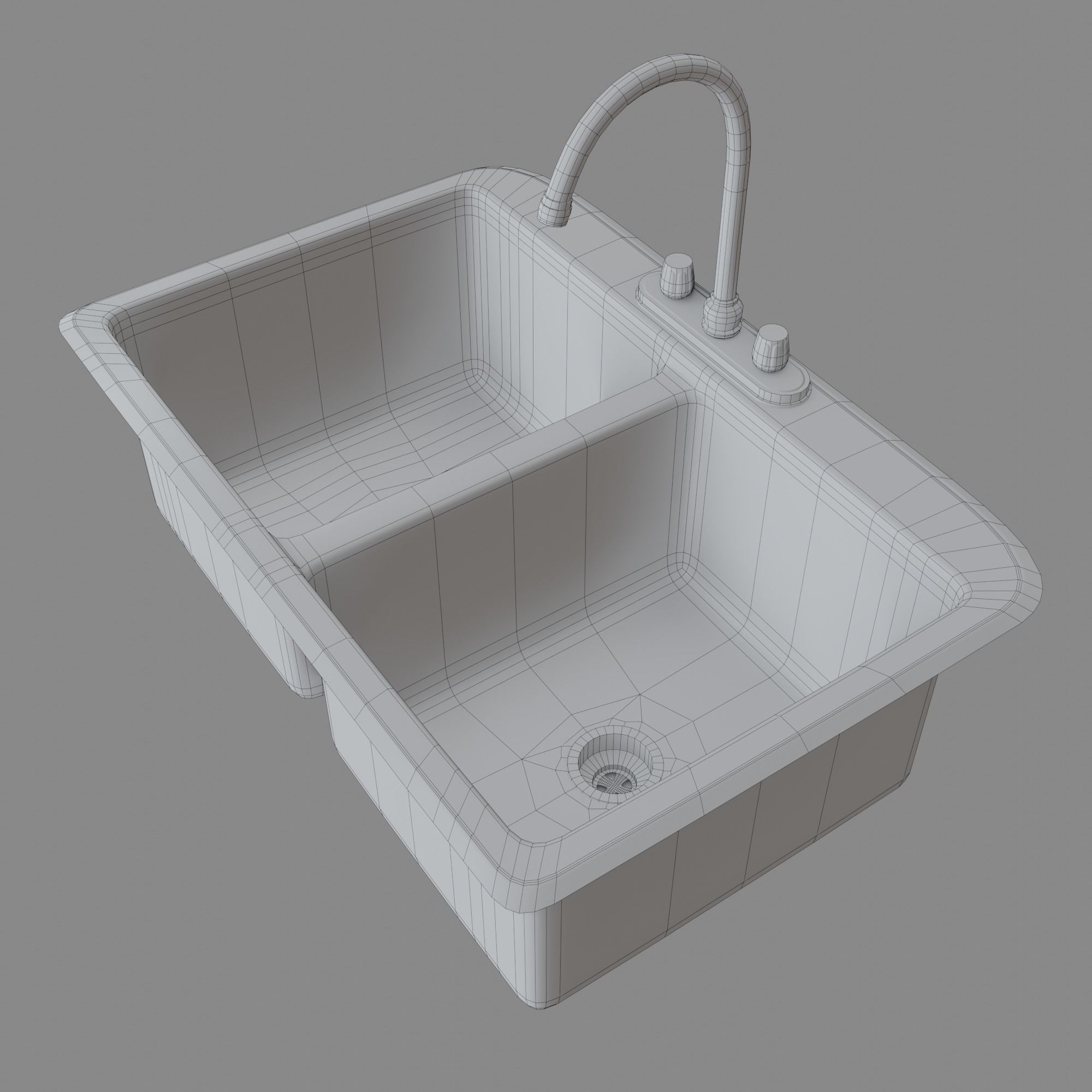Kitchen Sink Free low-poly 3D model_6