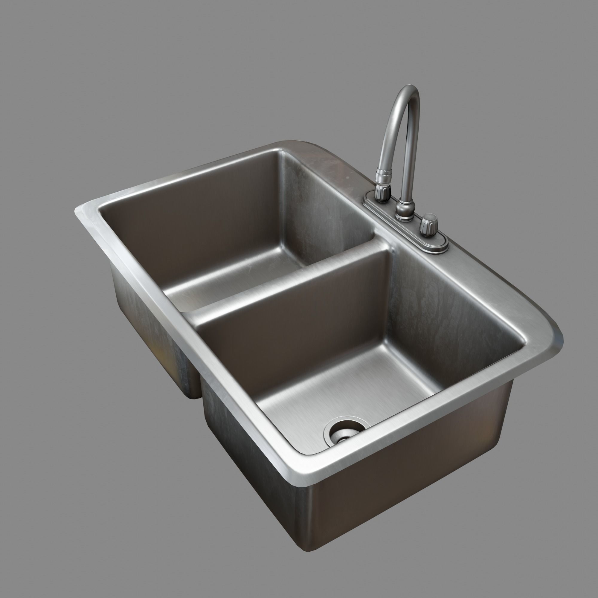 Kitchen Sink Free low-poly 3D model_15