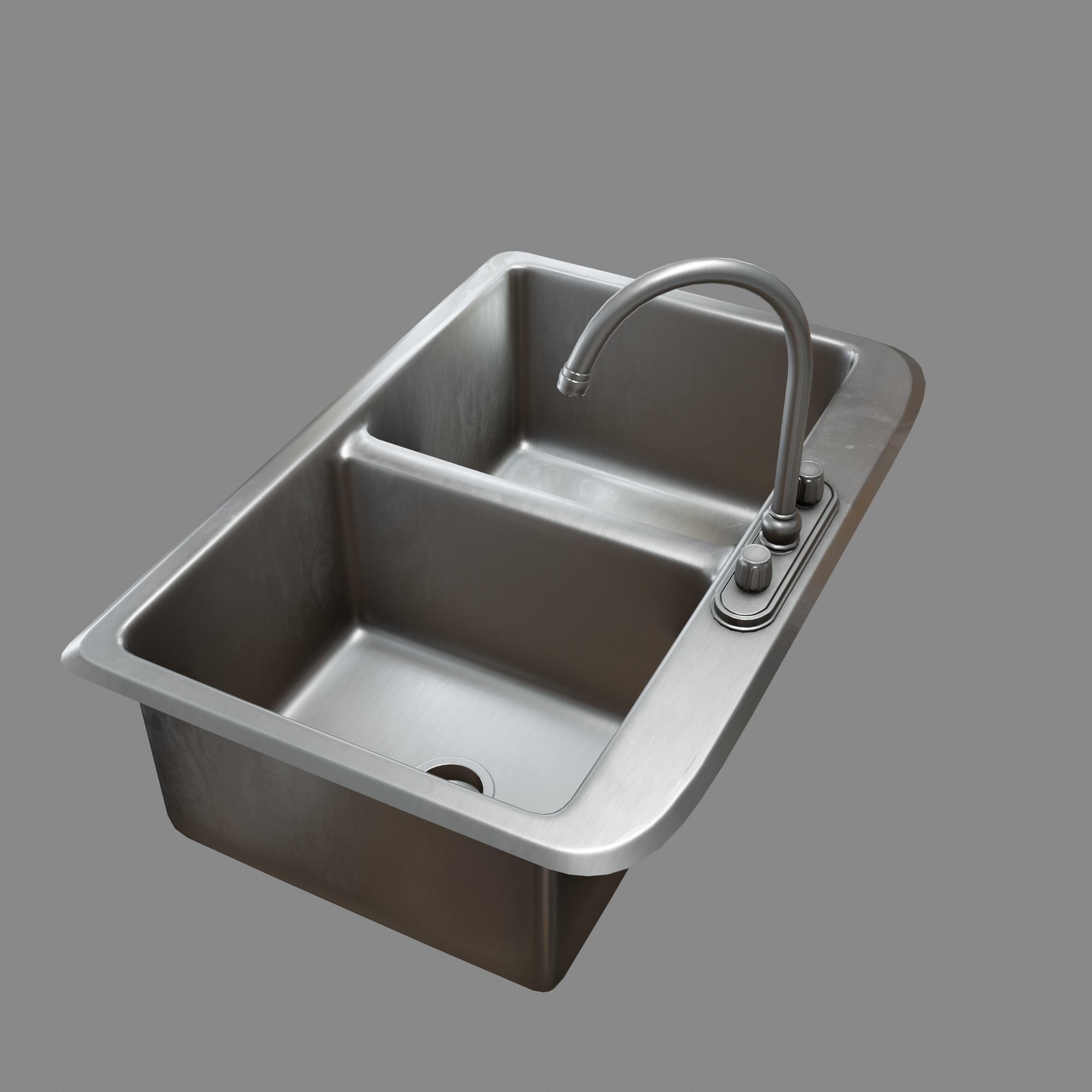 Kitchen Sink Free low-poly 3D model_17