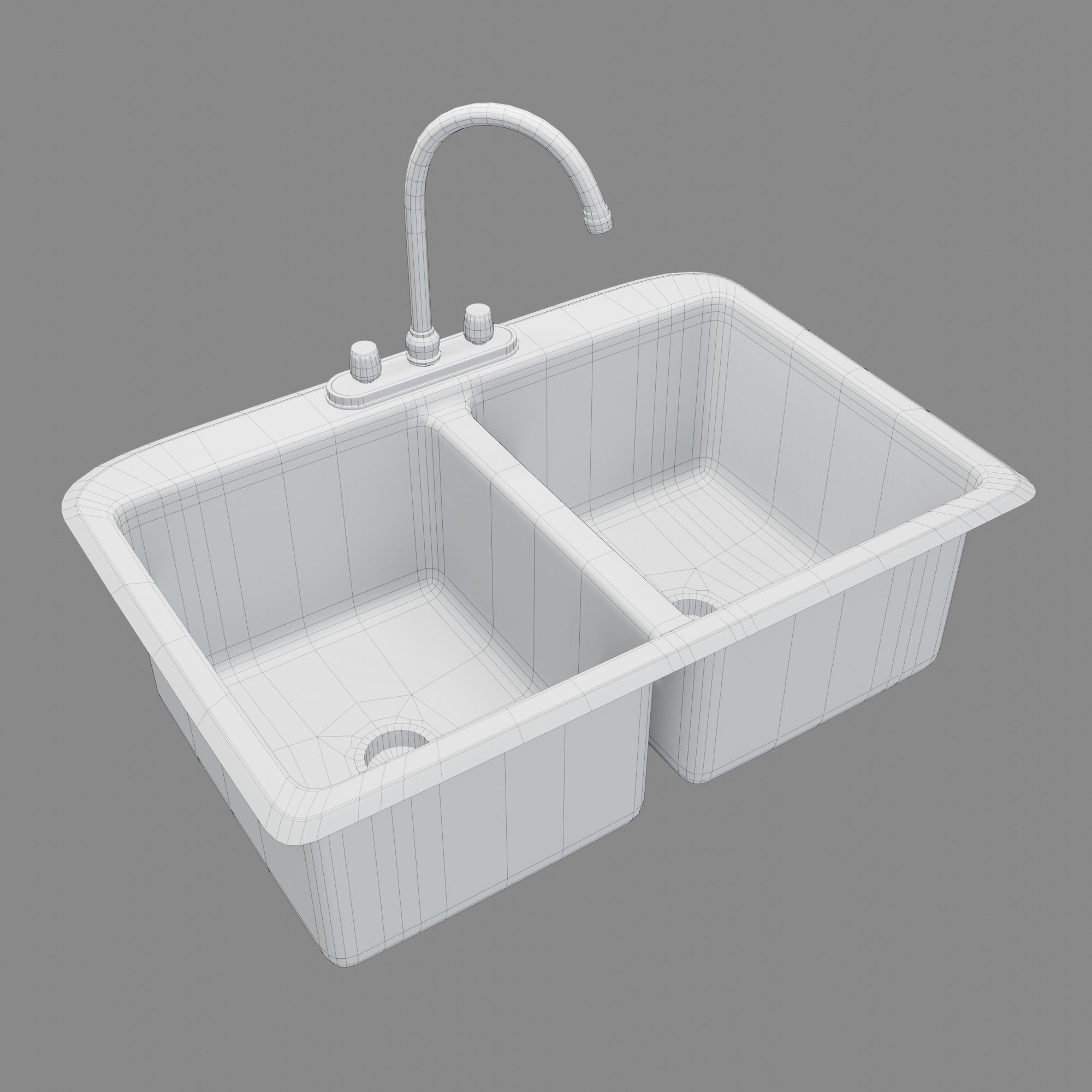 Kitchen Sink Free low-poly 3D model_24