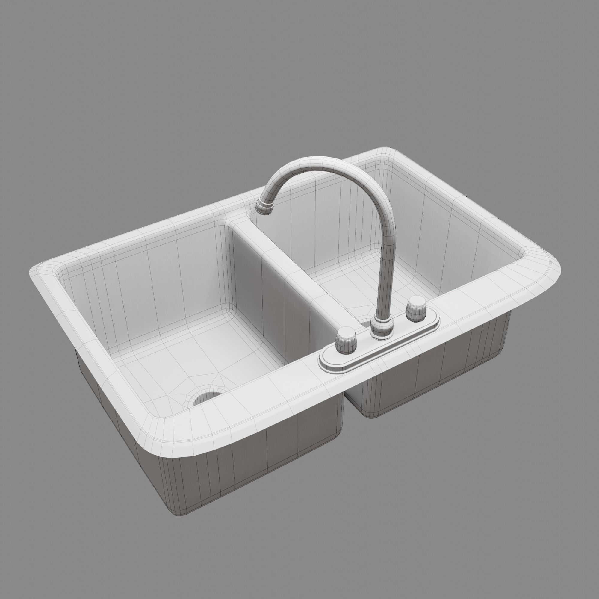 Kitchen Sink Free low-poly 3D model_30