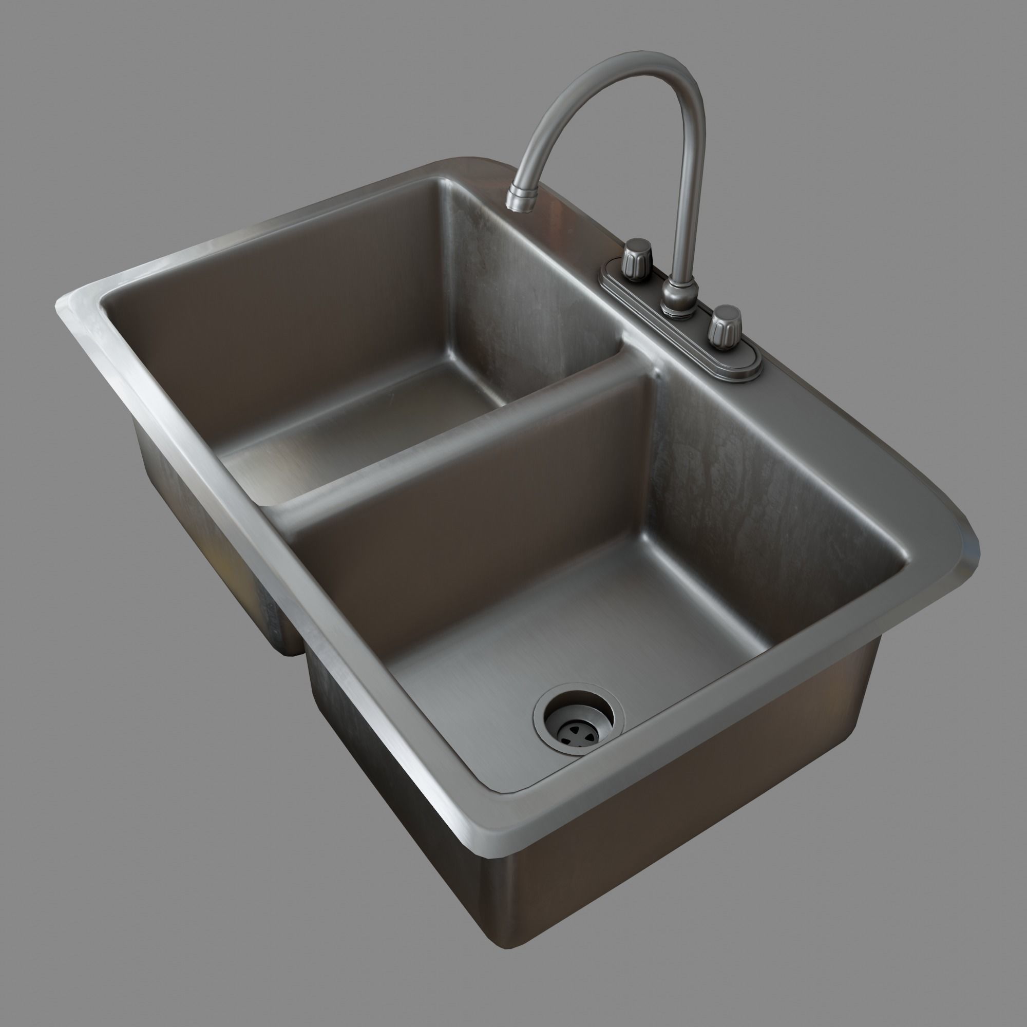 Kitchen Sink Free low-poly 3D model_5