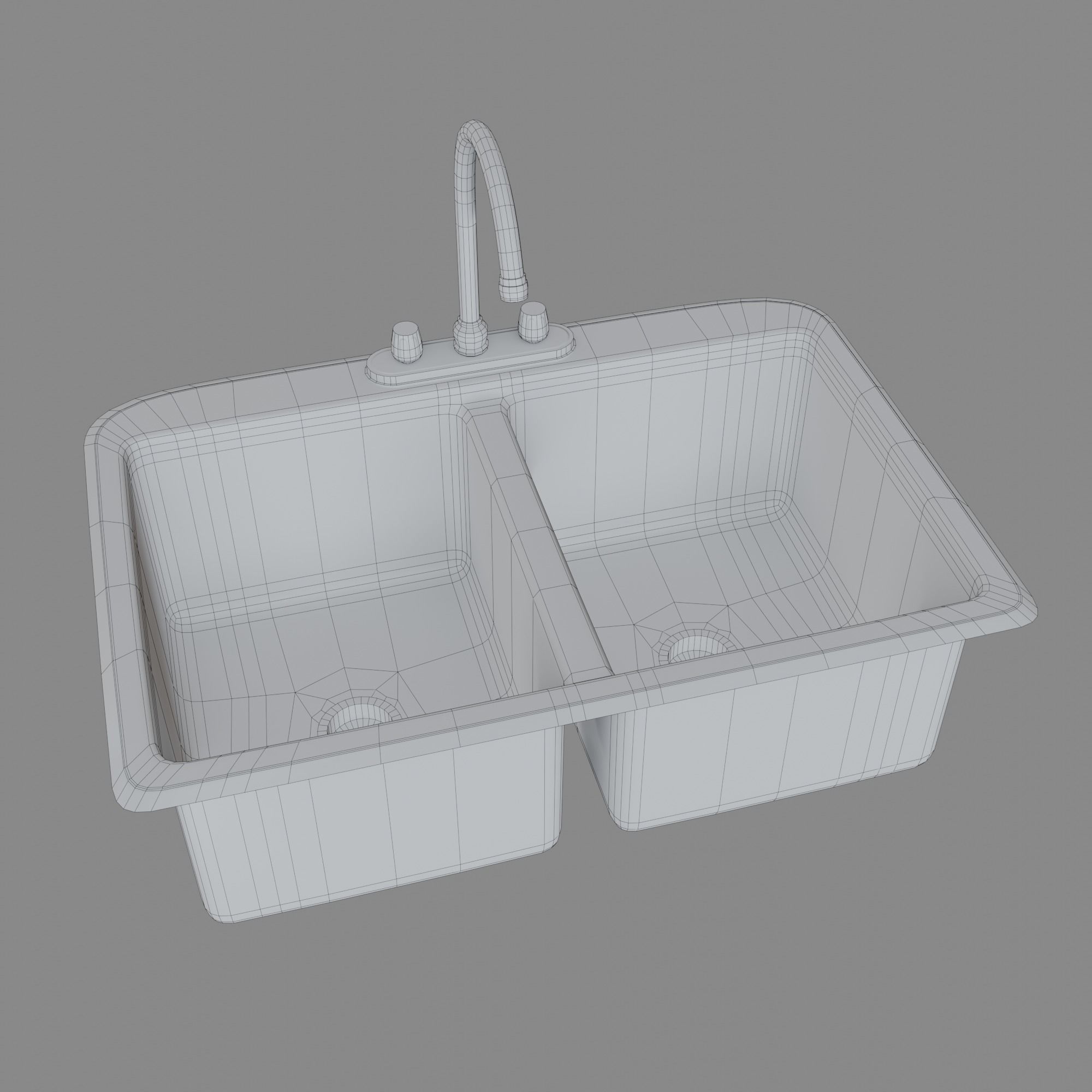 Kitchen Sink Free low-poly 3D model_2