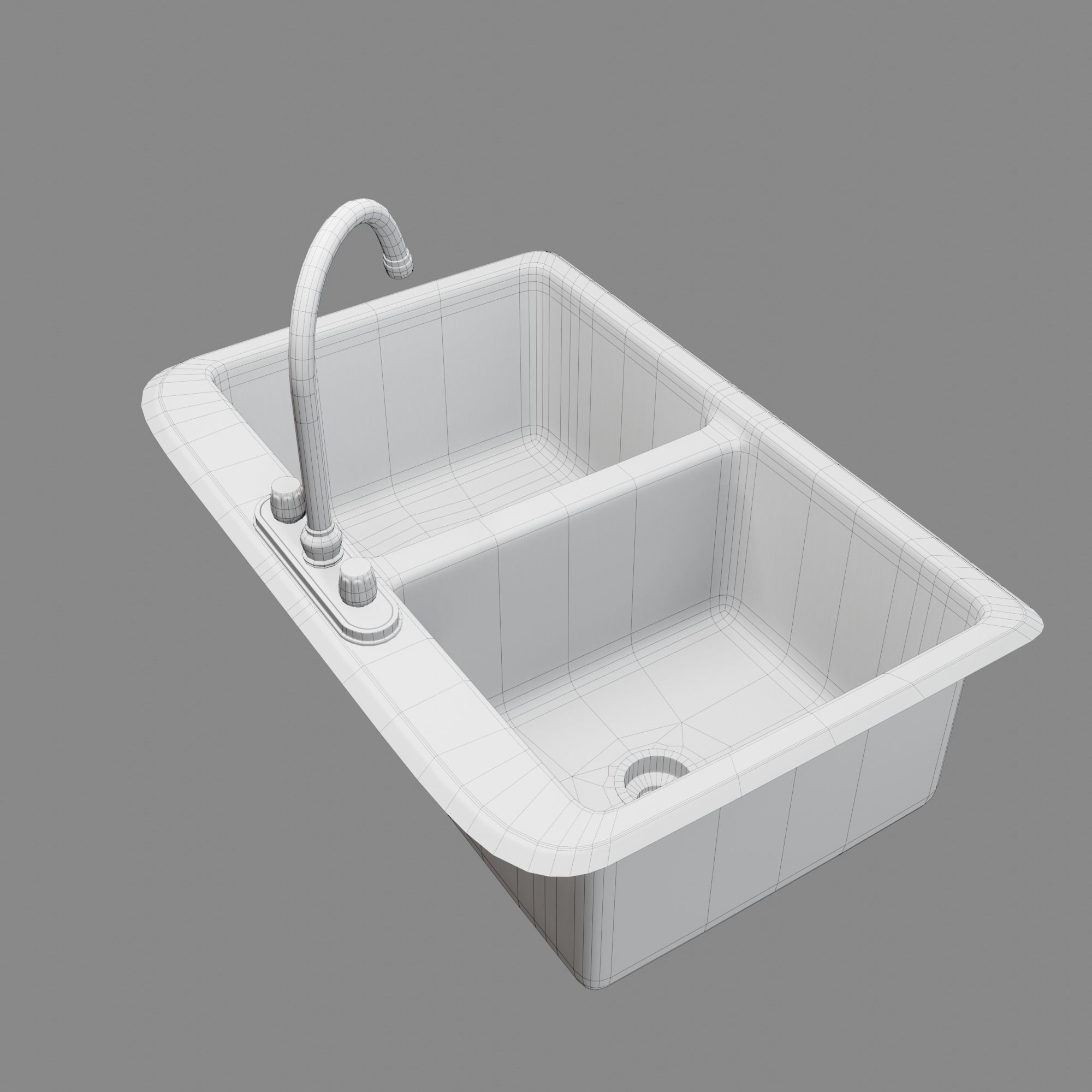 Kitchen Sink Free low-poly 3D model_33