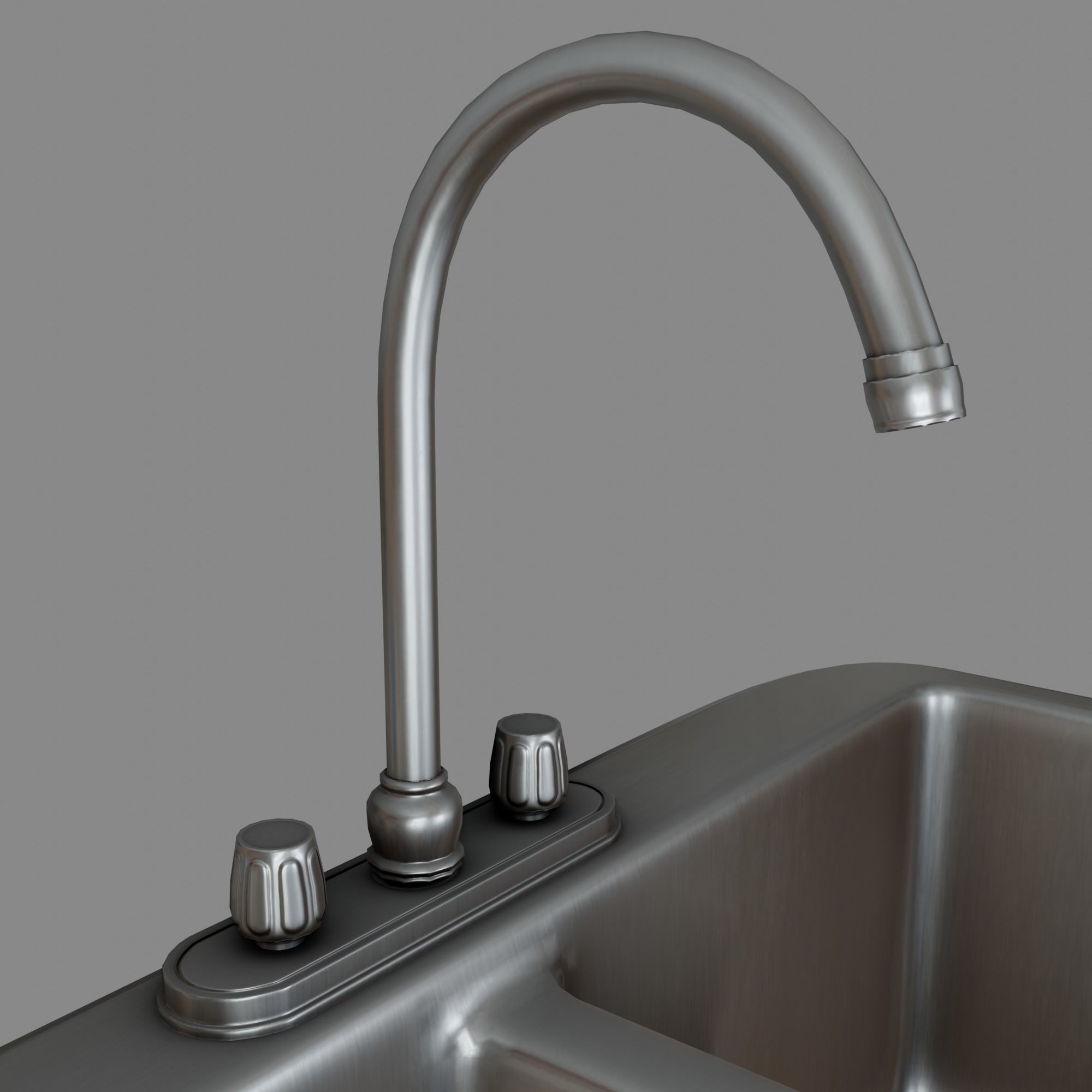 Kitchen Sink Free low-poly 3D model_3