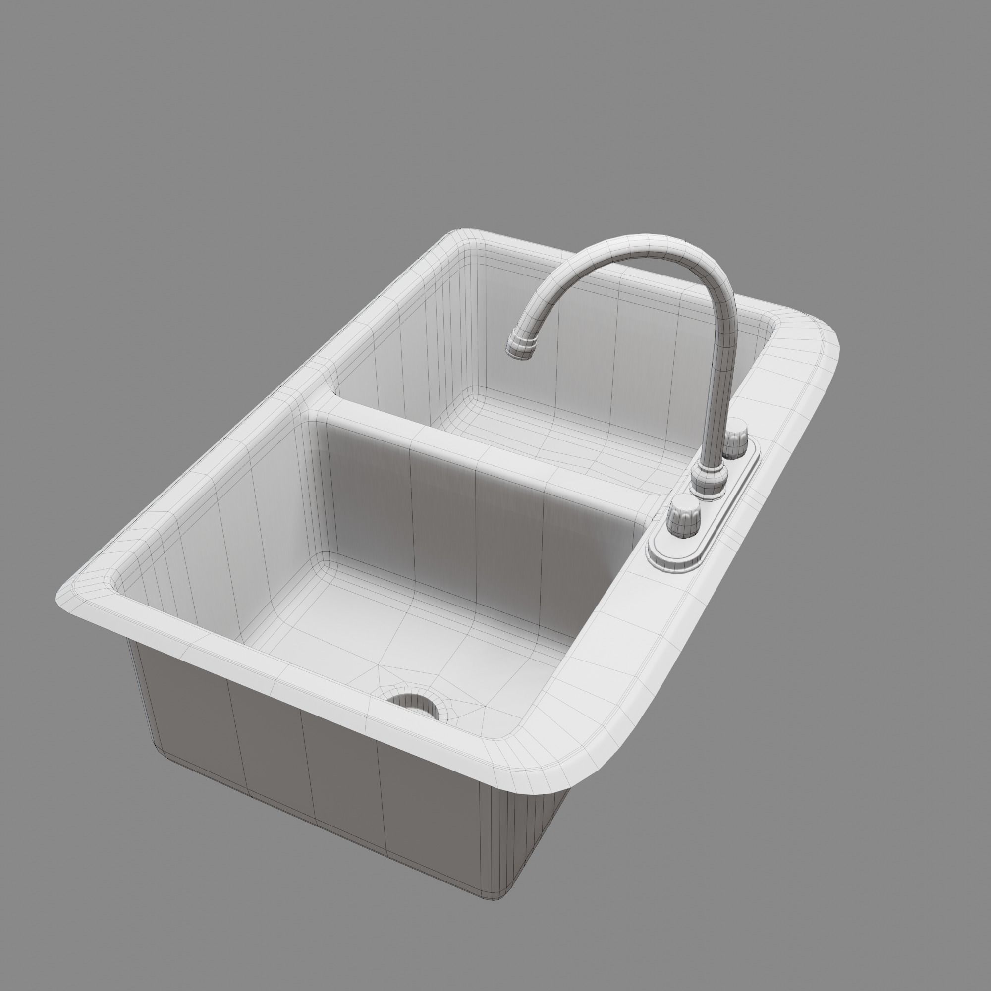 Kitchen Sink Free low-poly 3D model_29