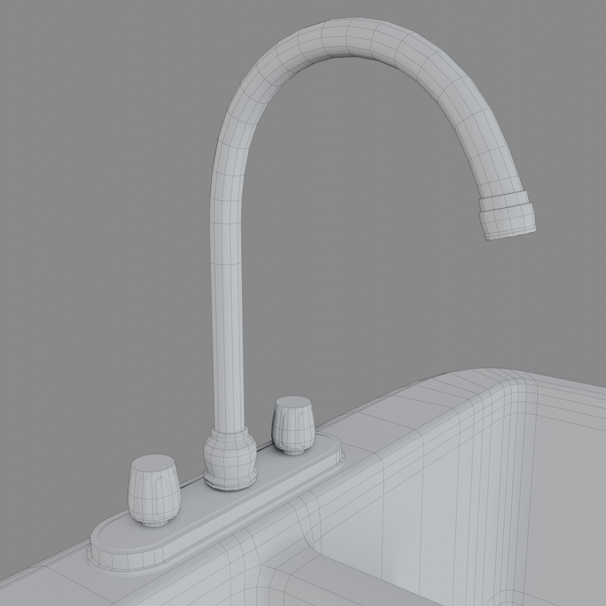 Kitchen Sink Free low-poly 3D model_4