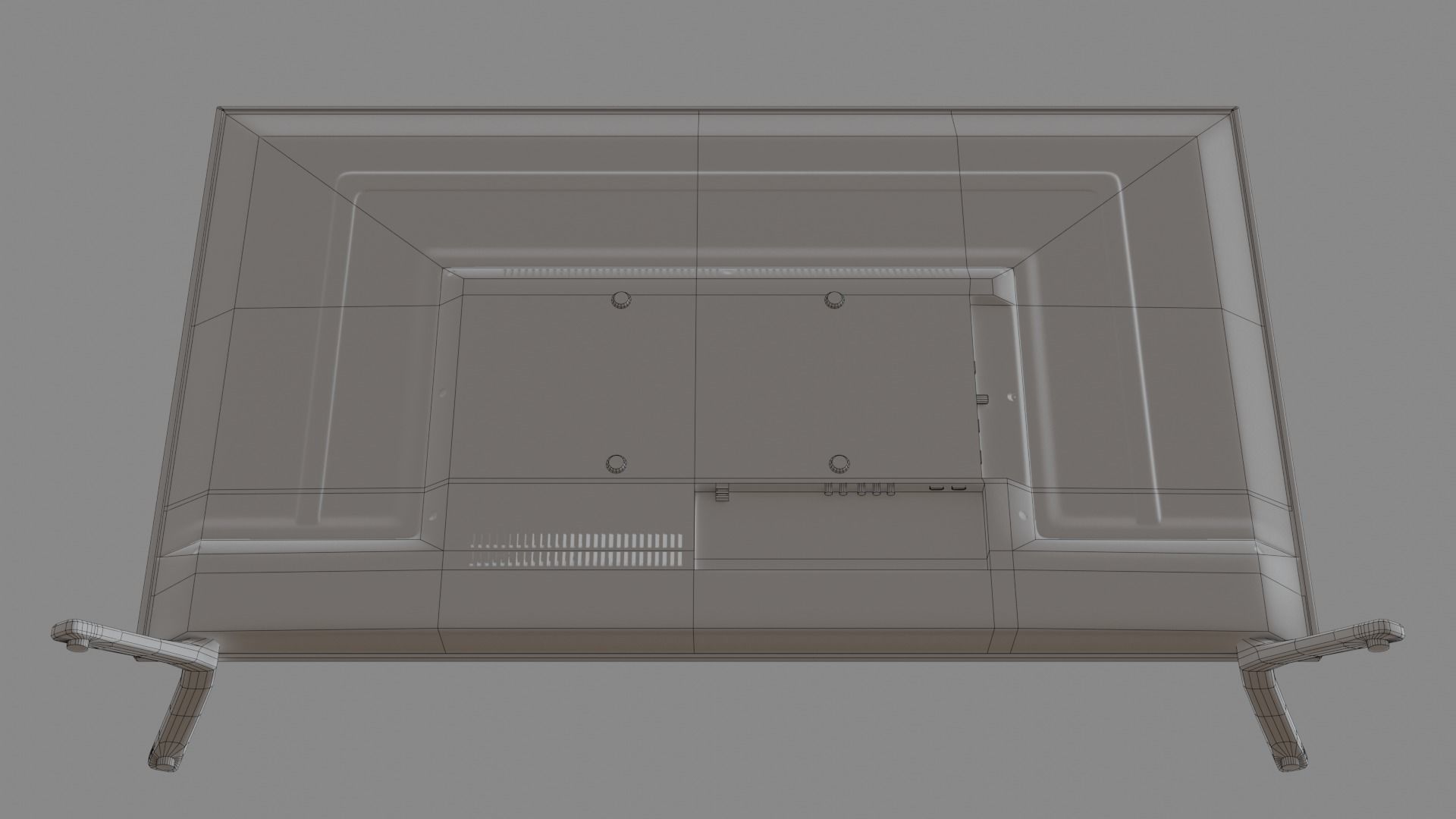 Flat Screen Television Free low-poly 3D model_10