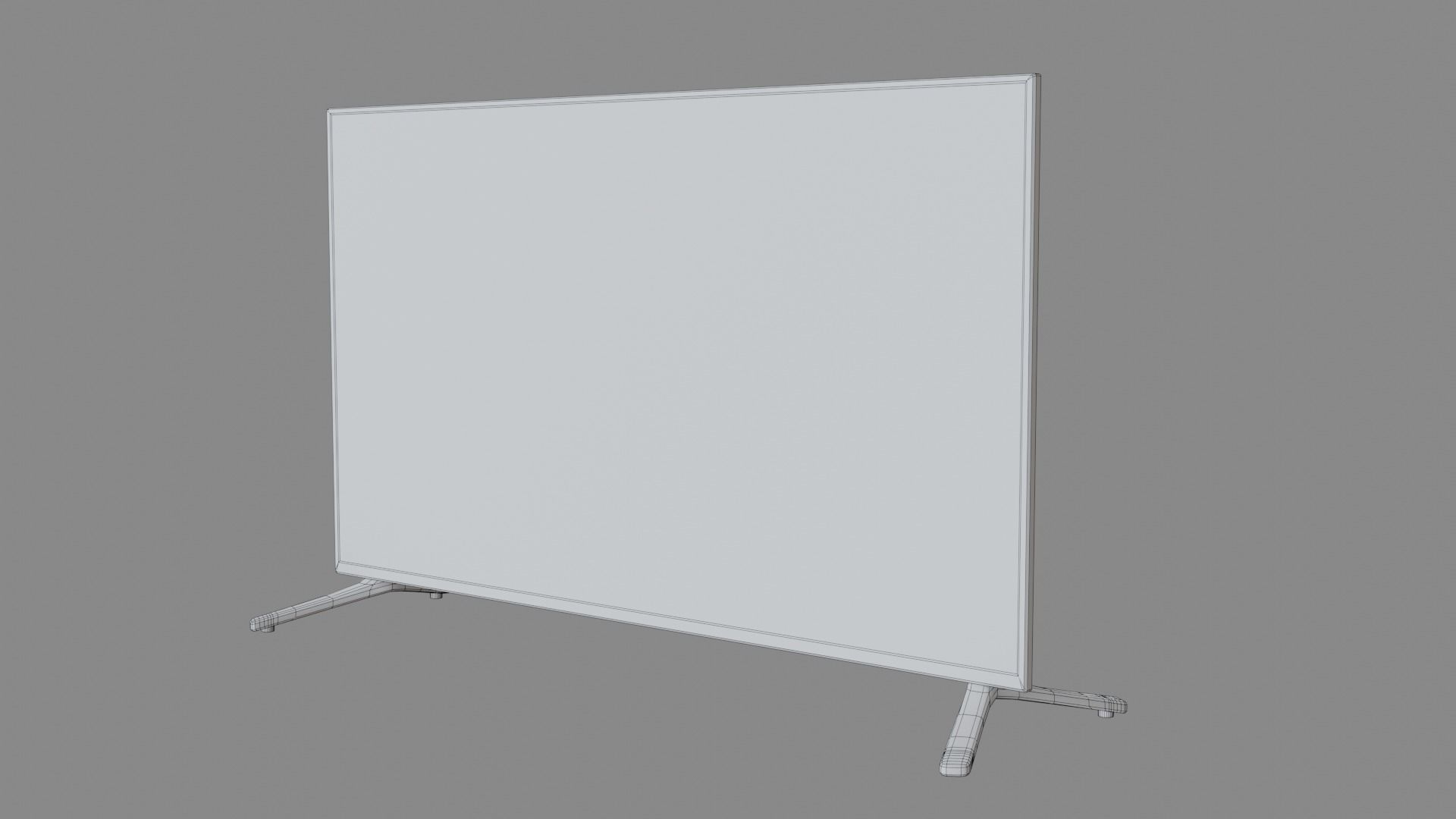 Flat Screen Television Free low-poly 3D model_4