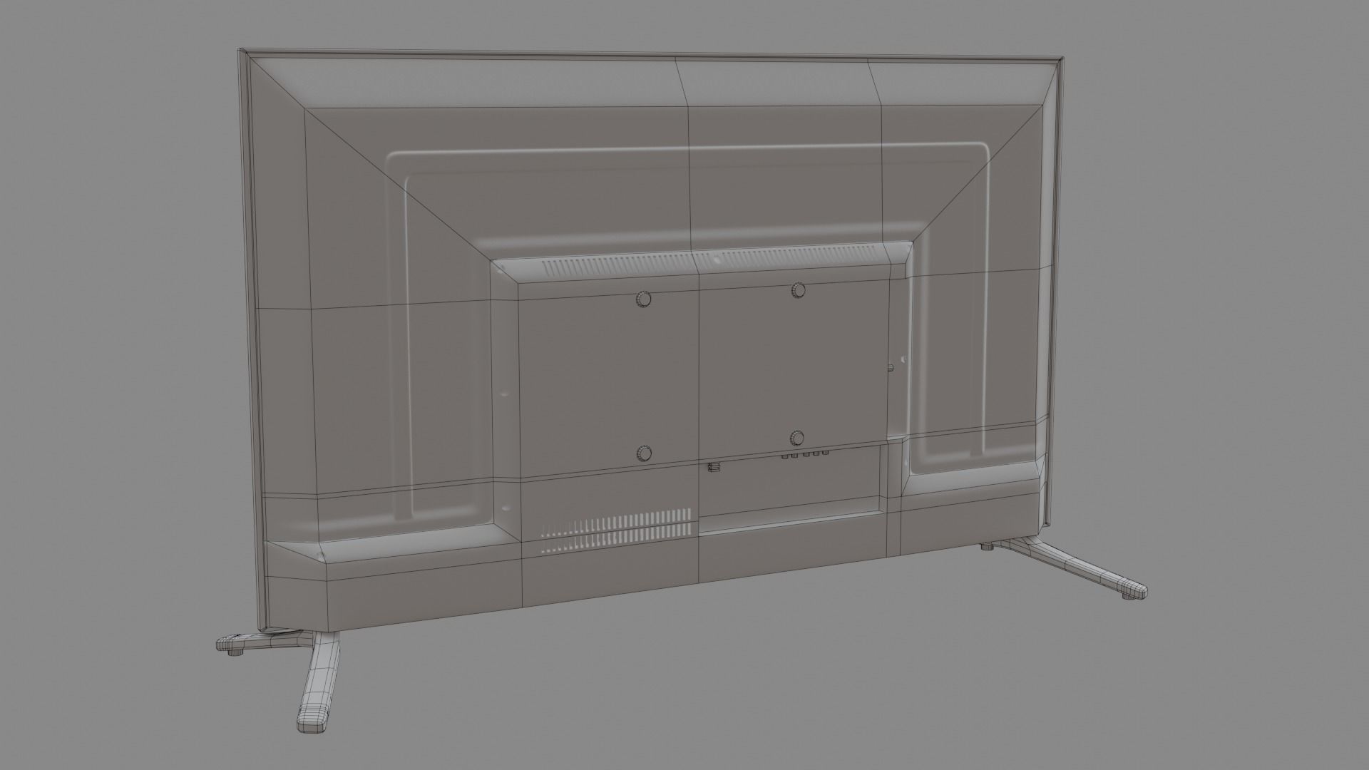 Flat Screen Television Free low-poly 3D model_6