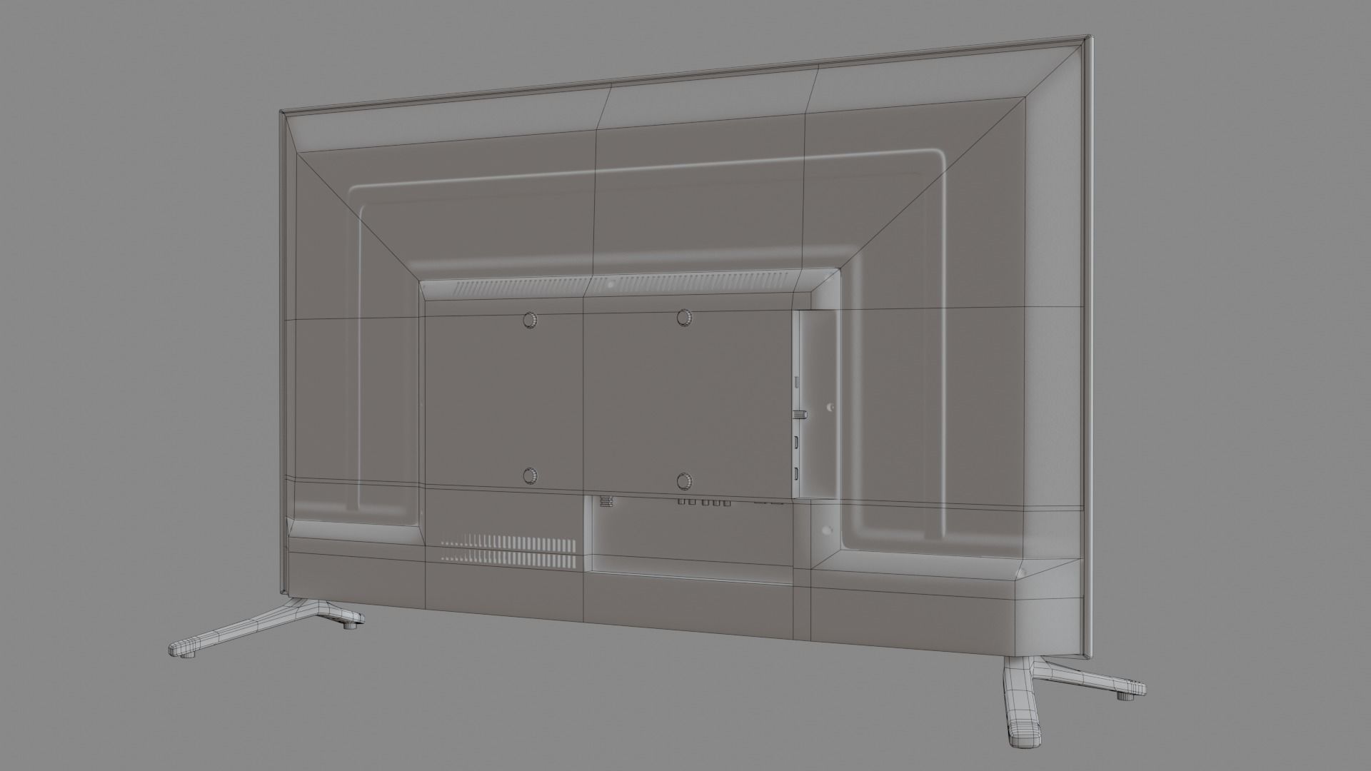 Flat Screen Television Free low-poly 3D model_8