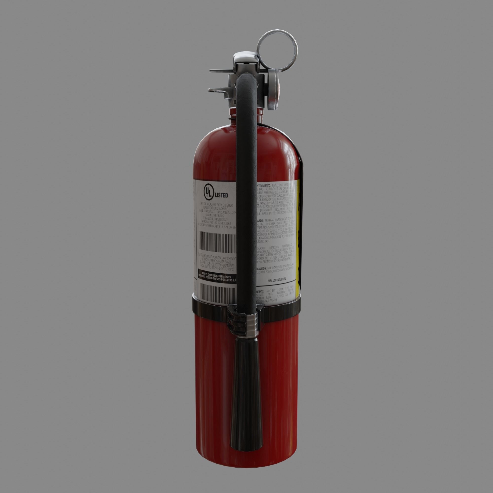 Fire Extinguisher Free low-poly 3D model_7