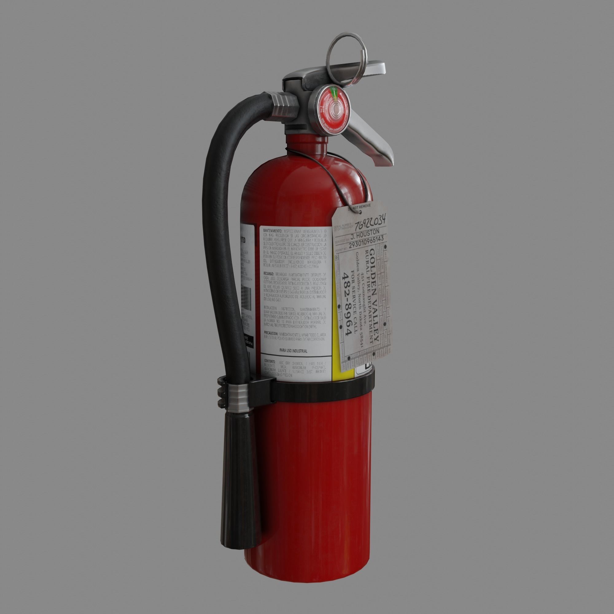 Fire Extinguisher Free low-poly 3D model_5