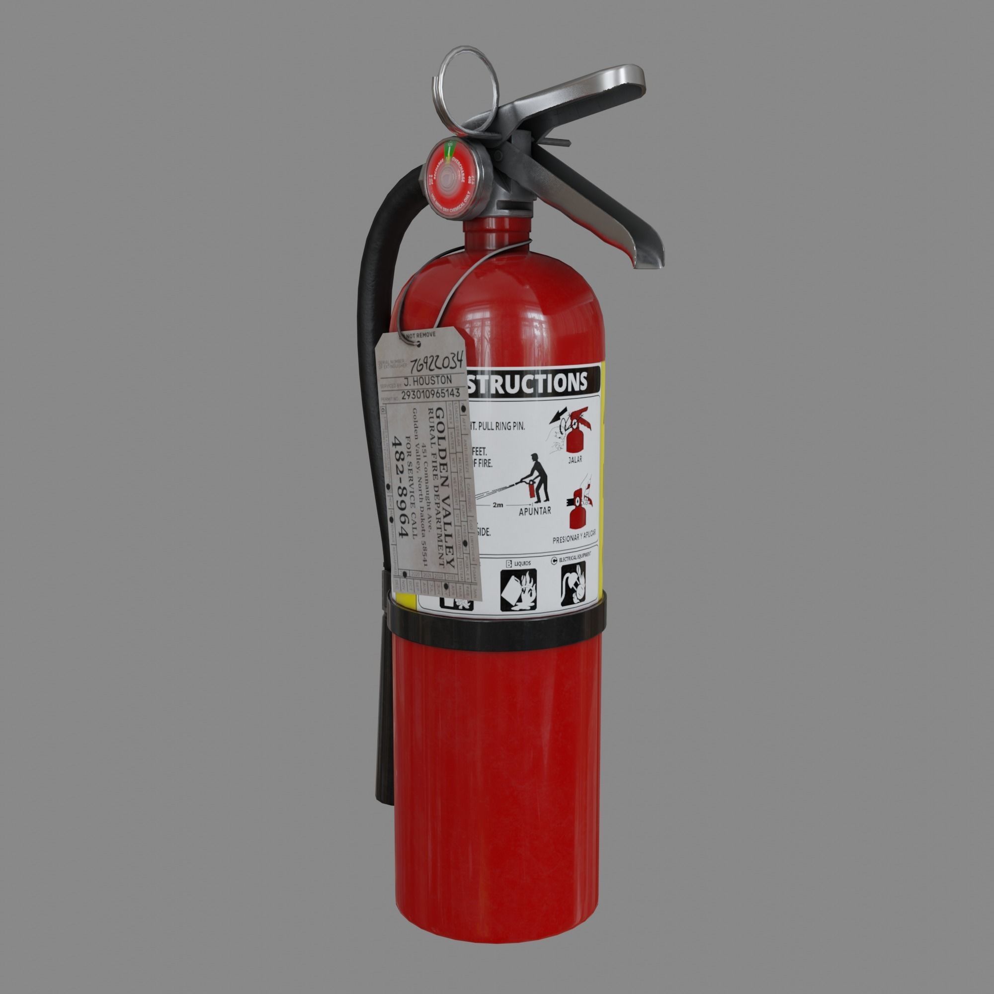 Fire Extinguisher Free low-poly 3D model_17
