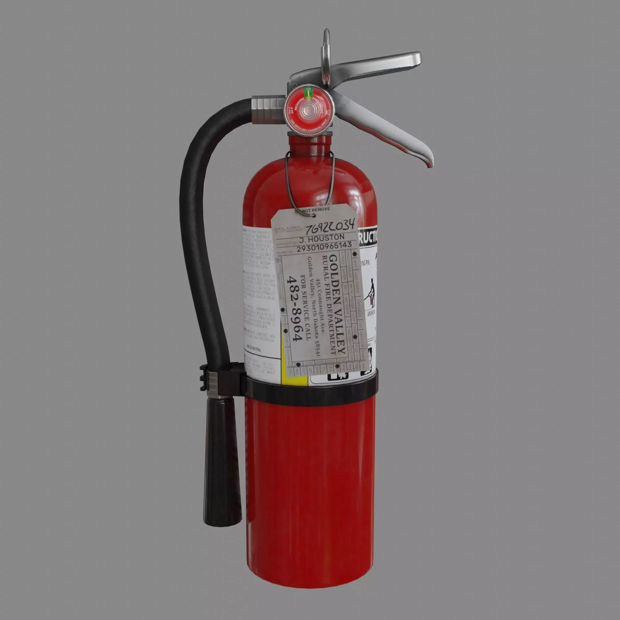 Fire Extinguisher Free low-poly 3D model_0