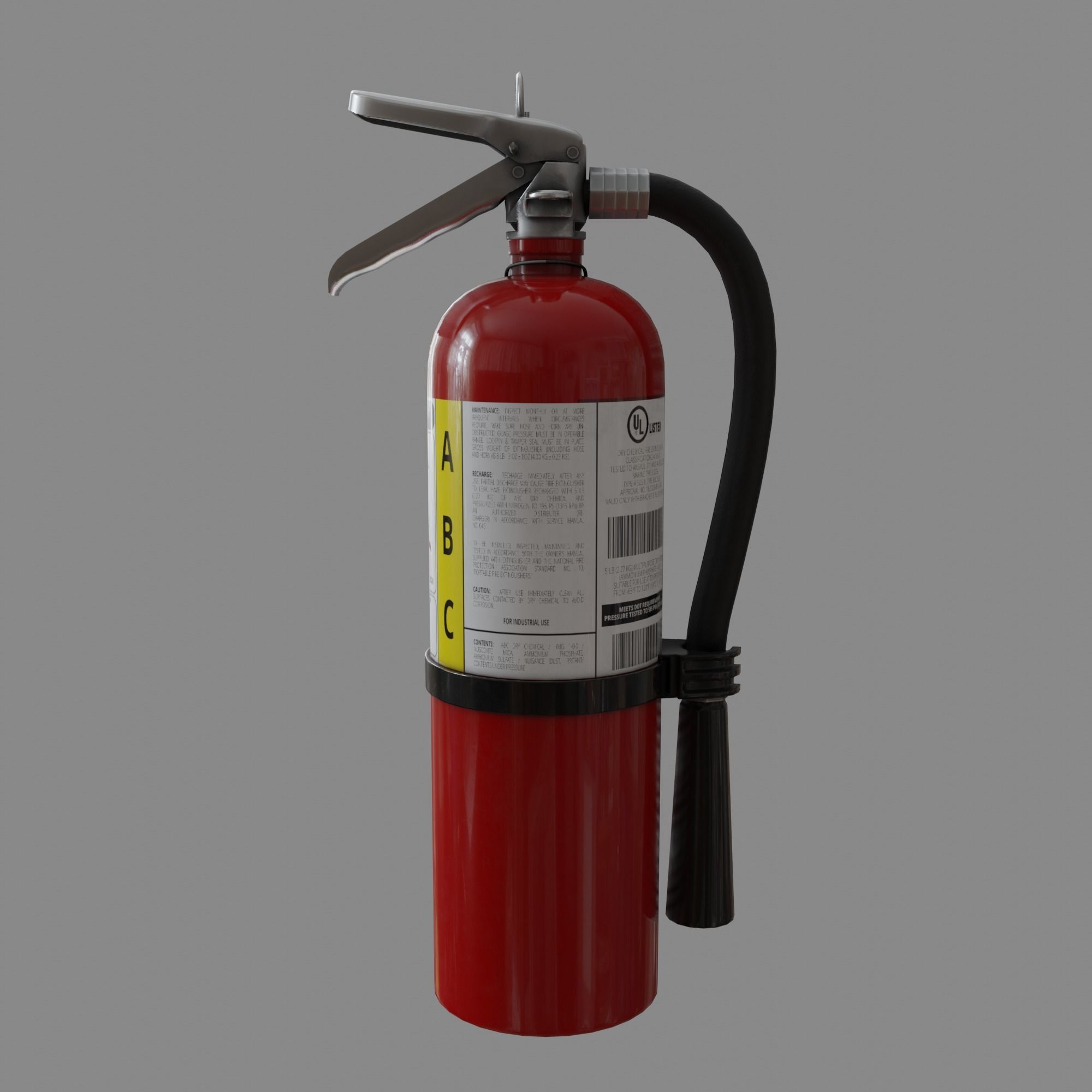 Fire Extinguisher Free low-poly 3D model_11