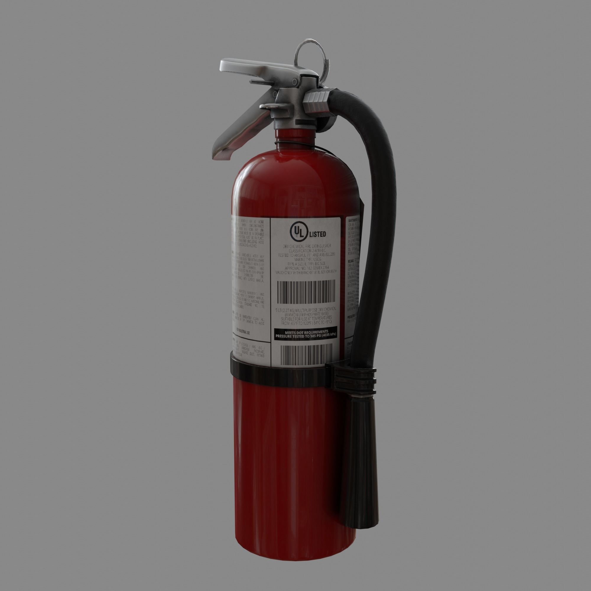 Fire Extinguisher Free low-poly 3D model_9