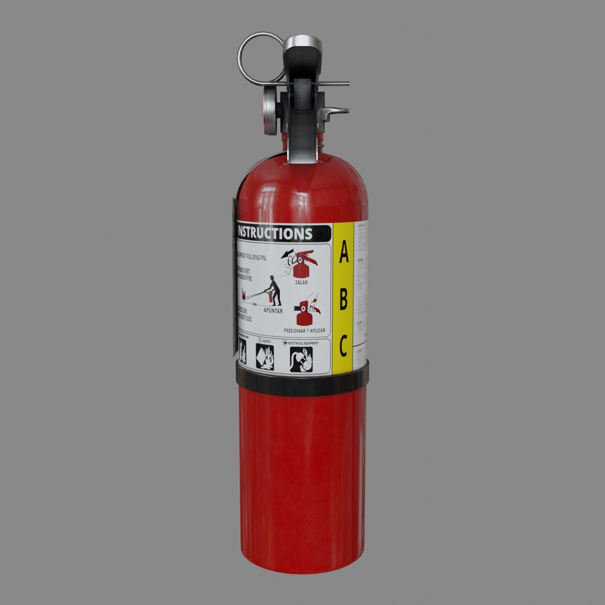 Fire Extinguisher Free low-poly 3D model_15