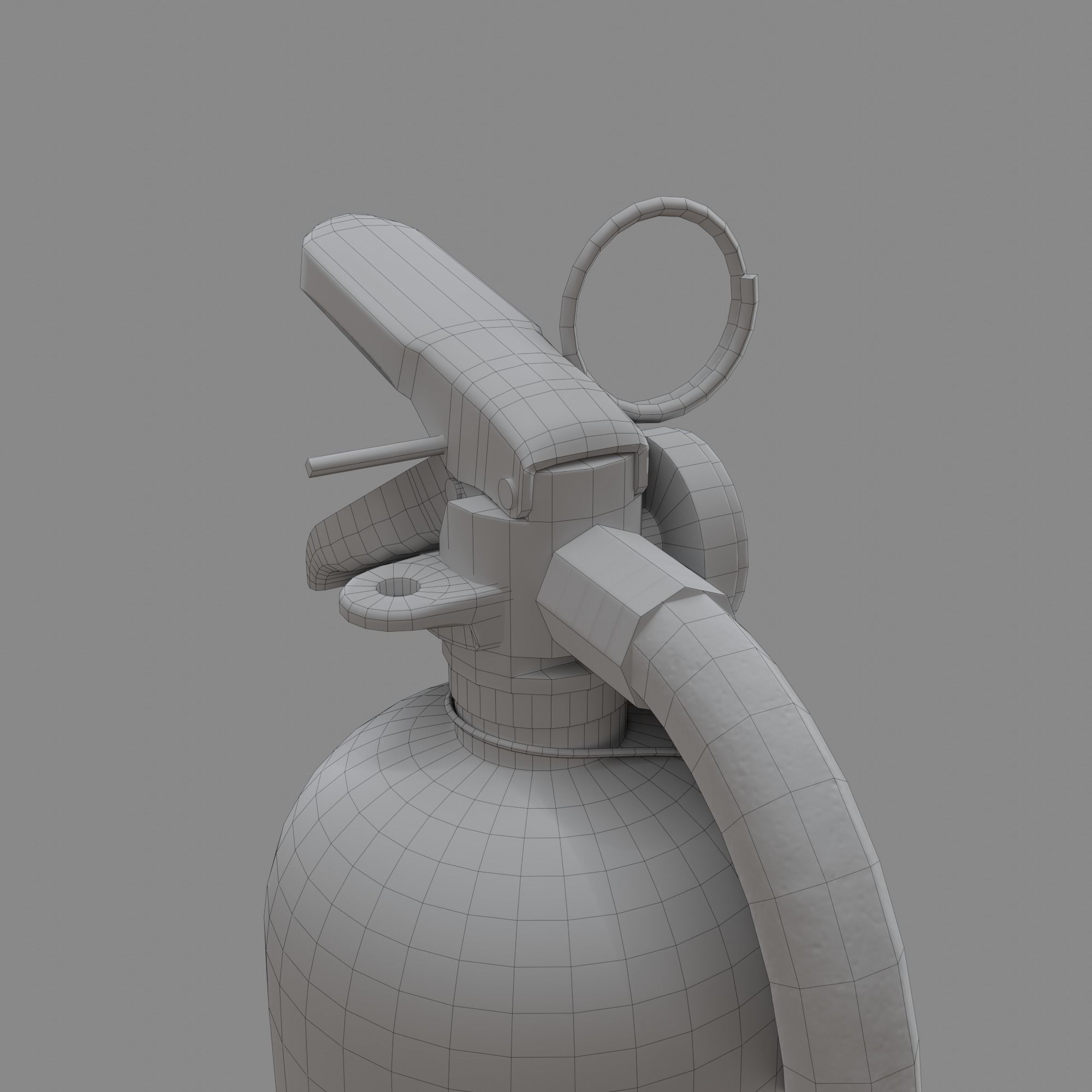 Fire Extinguisher Free low-poly 3D model_3