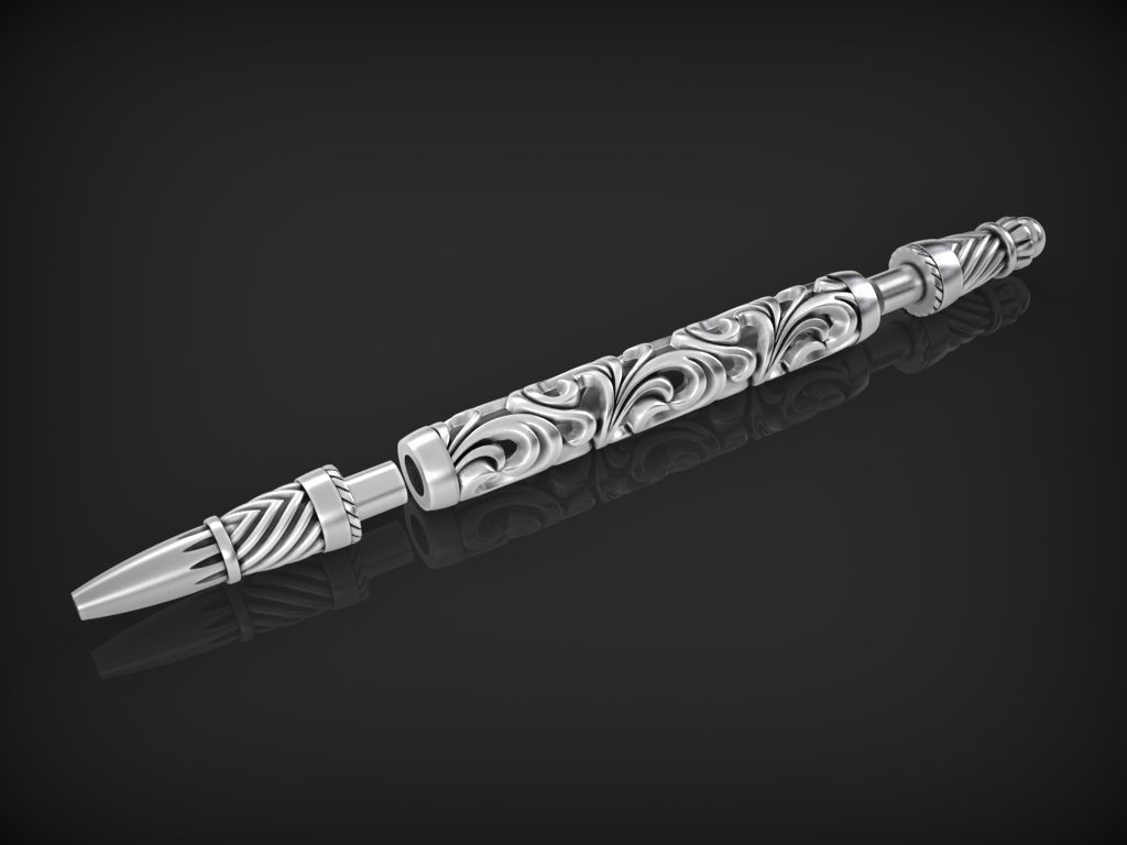 Pen 3D Print model silver 3D print model_7