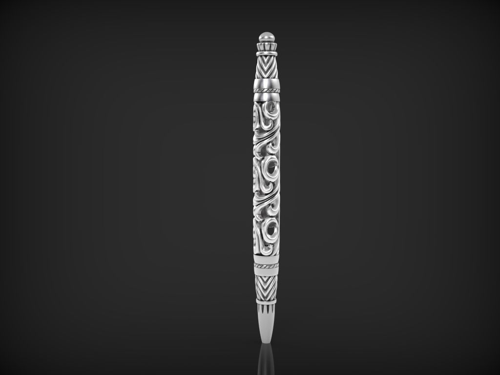 Pen 3D Print model silver 3D print model_5
