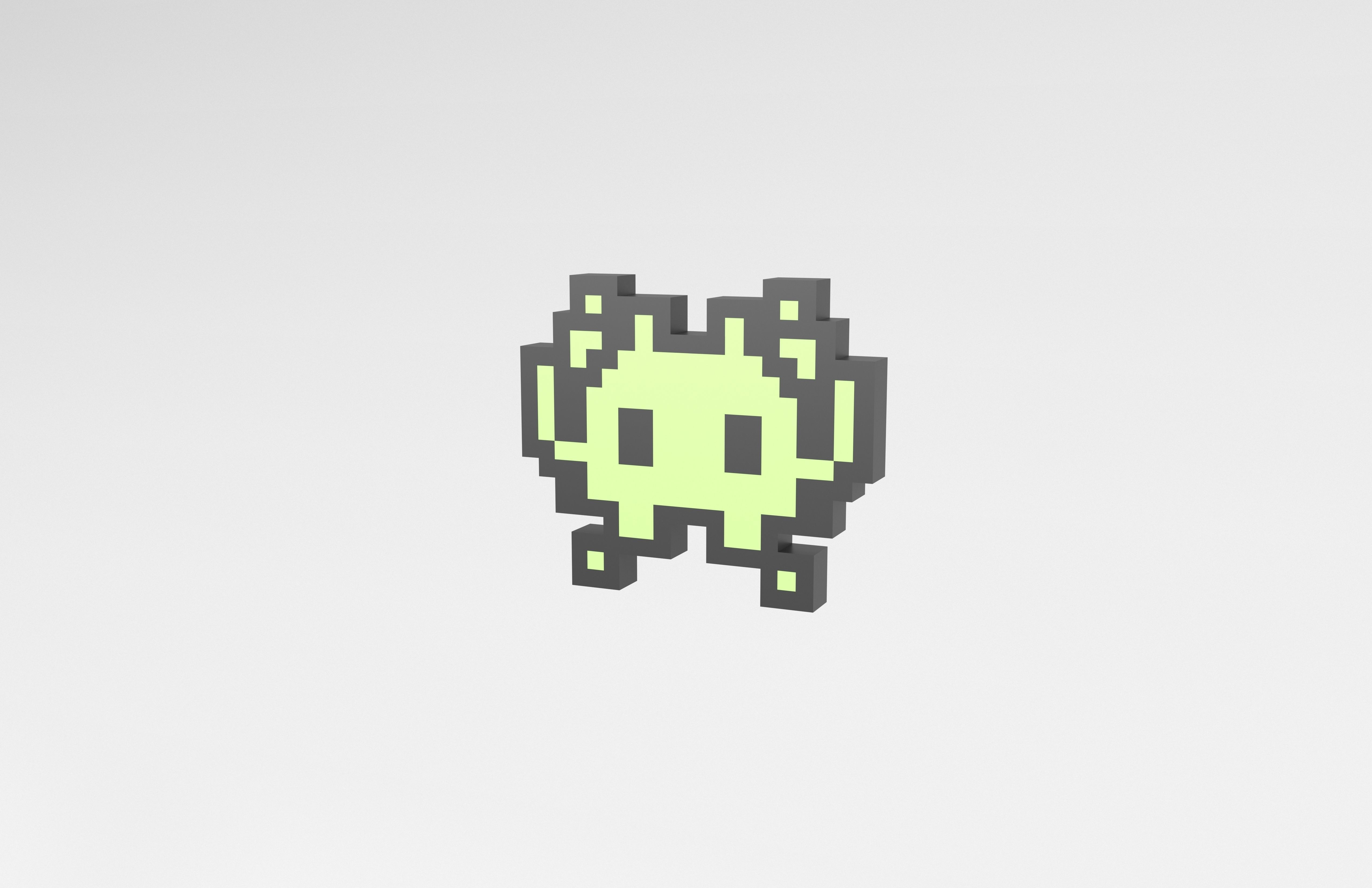 Apple Alien Monster Emoji 03 Low-poly 3D model_3