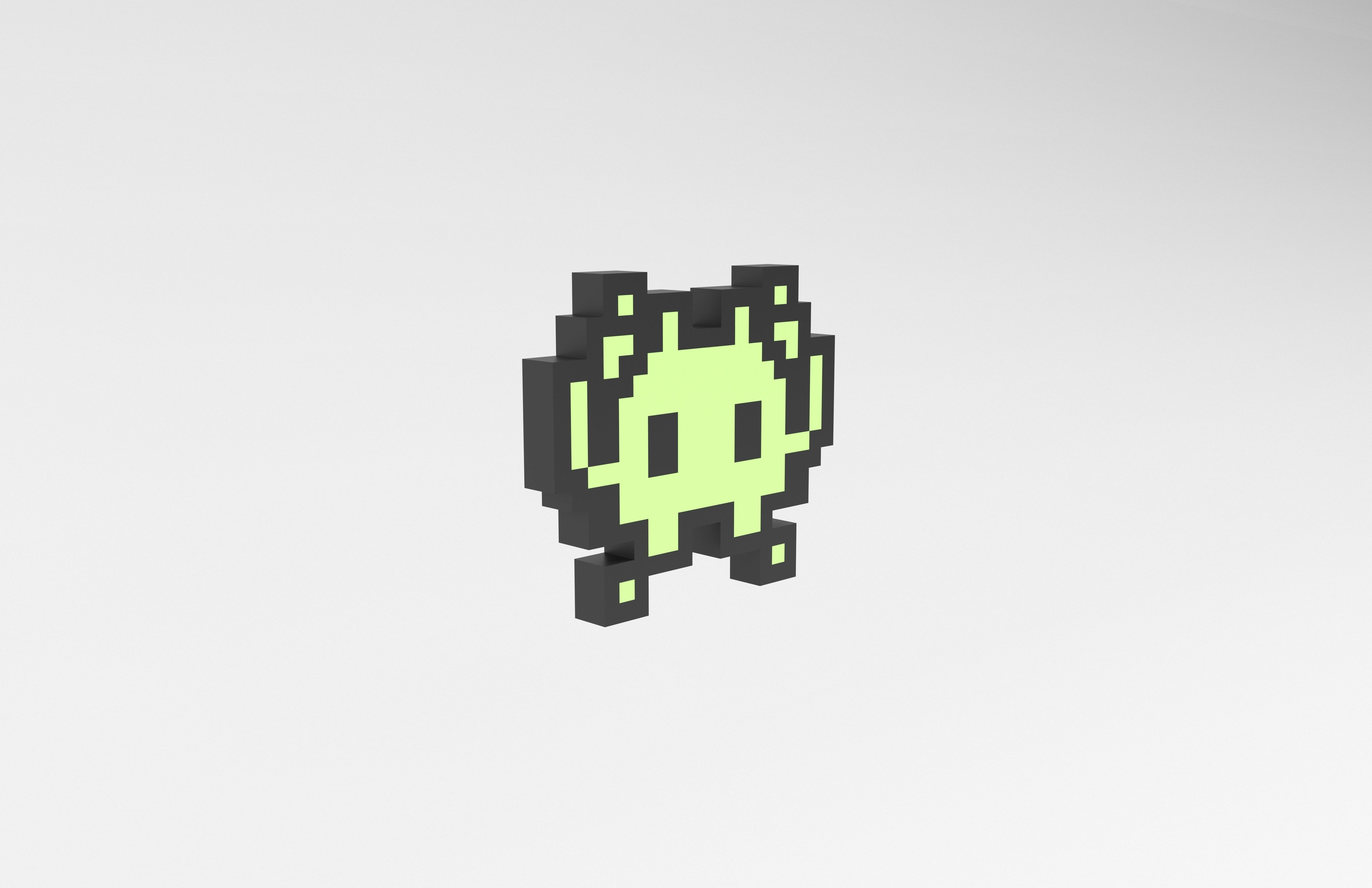 Apple Alien Monster Emoji 03 Low-poly 3D model_4