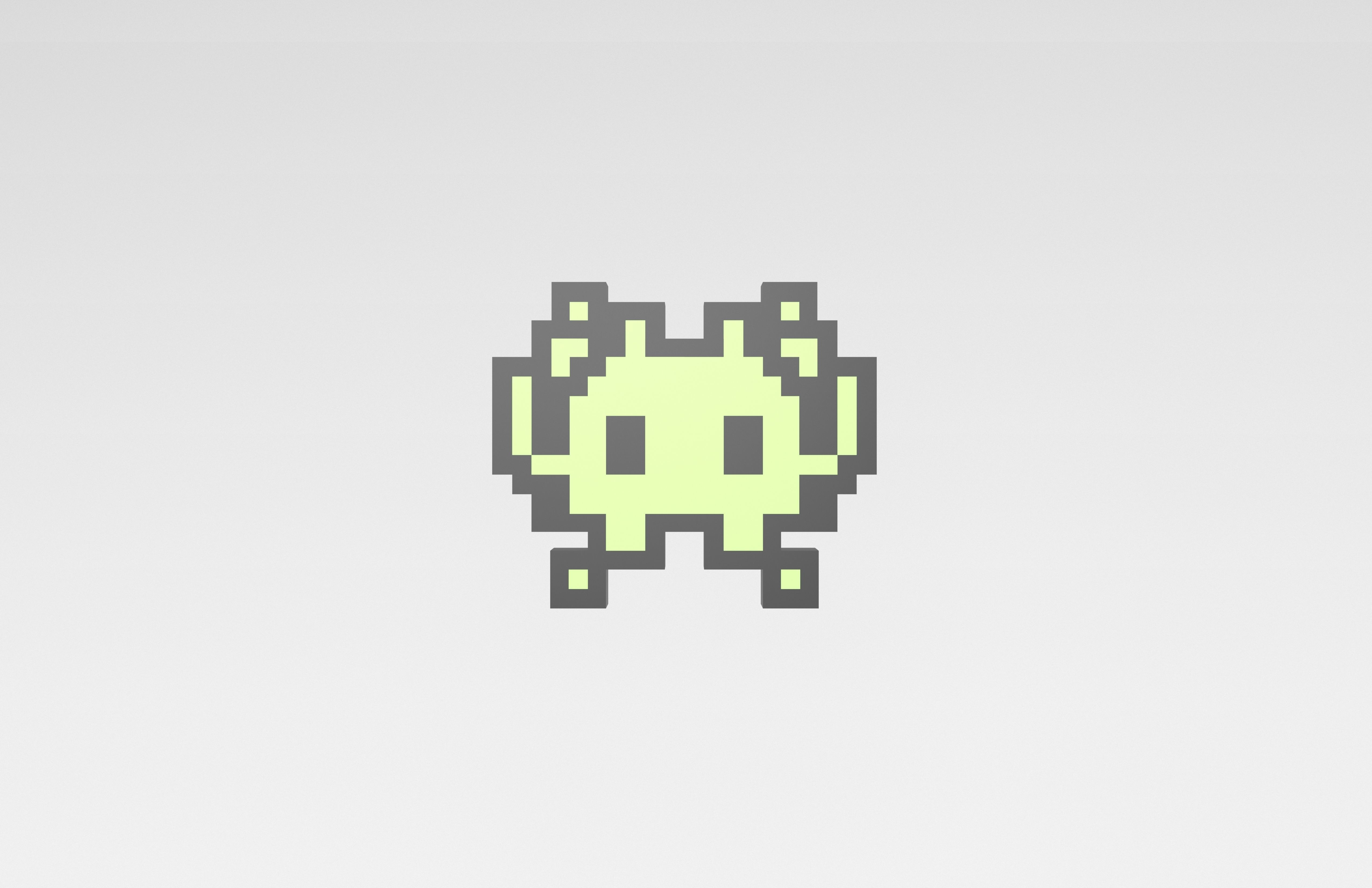 Apple Alien Monster Emoji 03 Low-poly 3D model_2