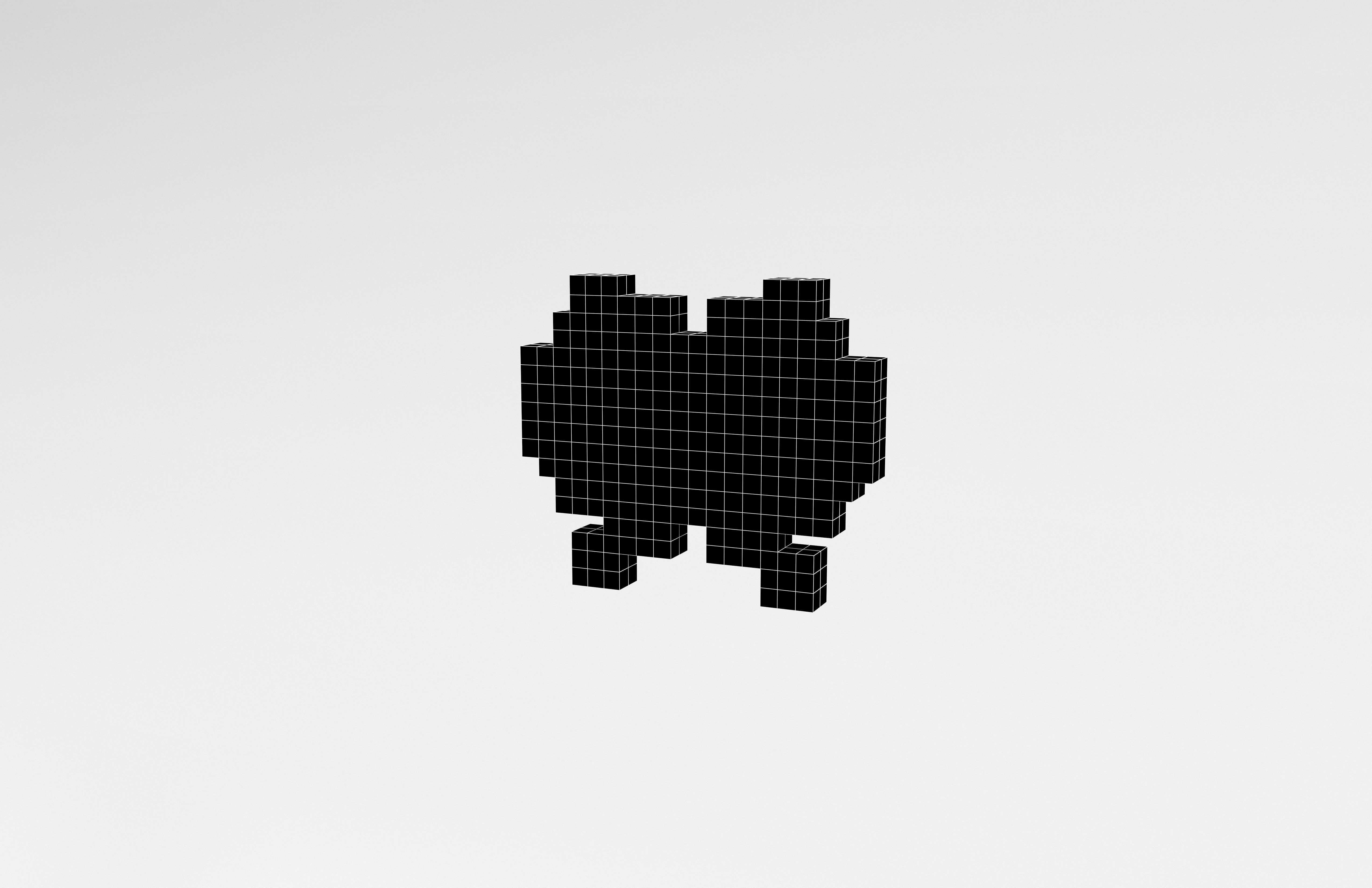 Apple Alien Monster Emoji 03 Low-poly 3D model_7