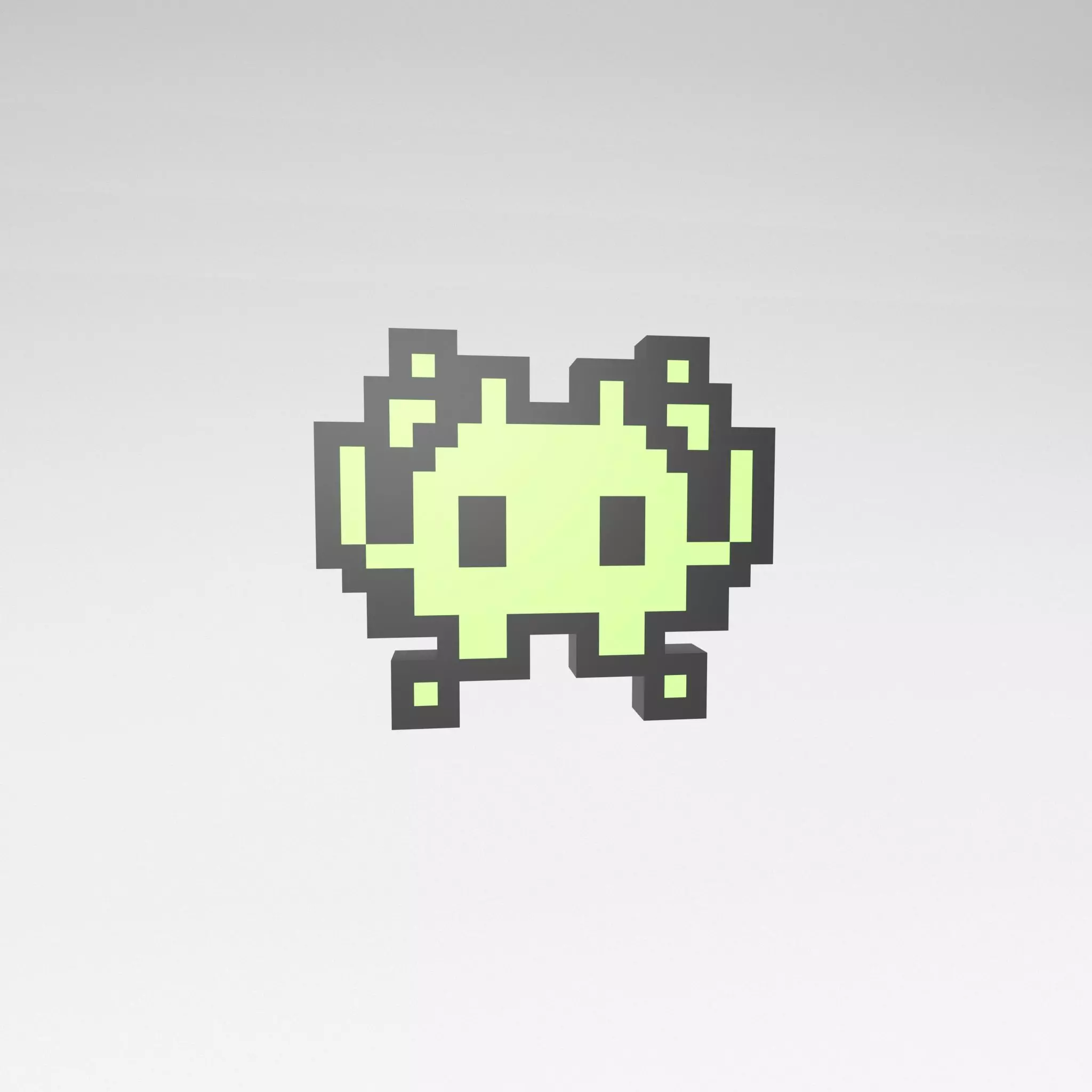 Apple Alien Monster Emoji 03 Low-poly 3D model_0