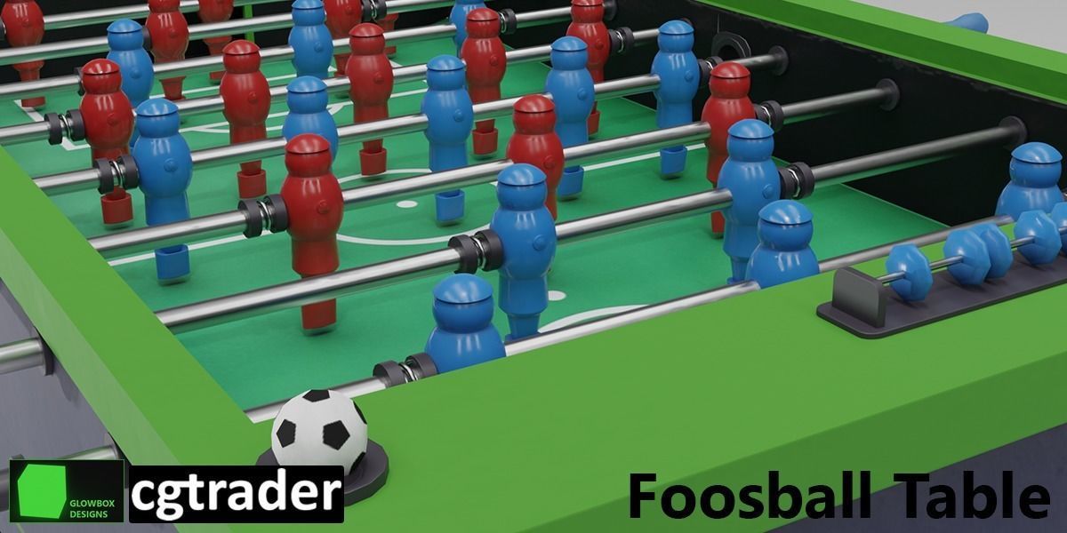 Foosball Table 3D model_2