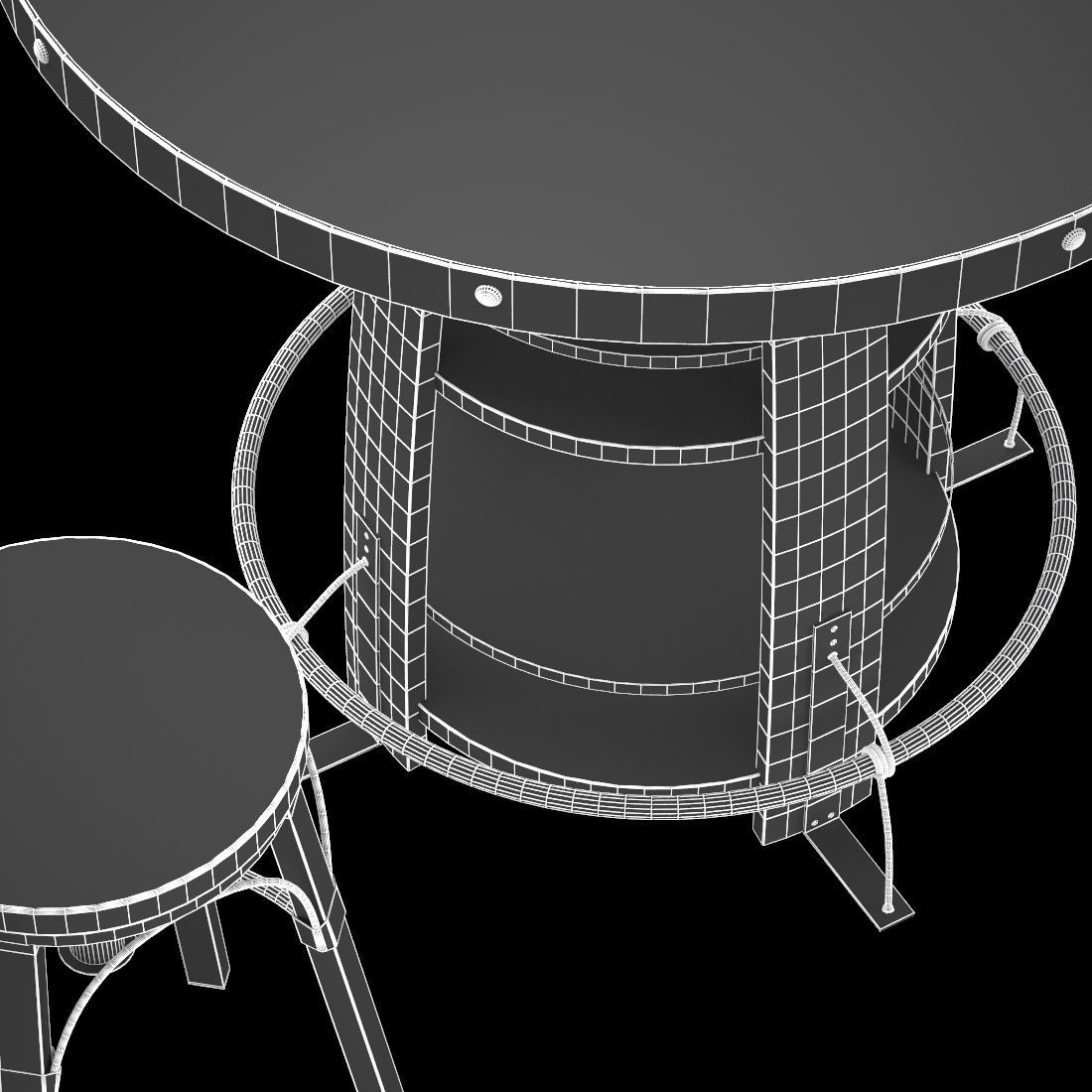 Bayshore Pub Table Set 3D model_7