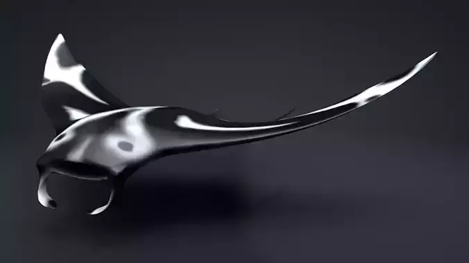 Manta Ray  Low-poly 3D model