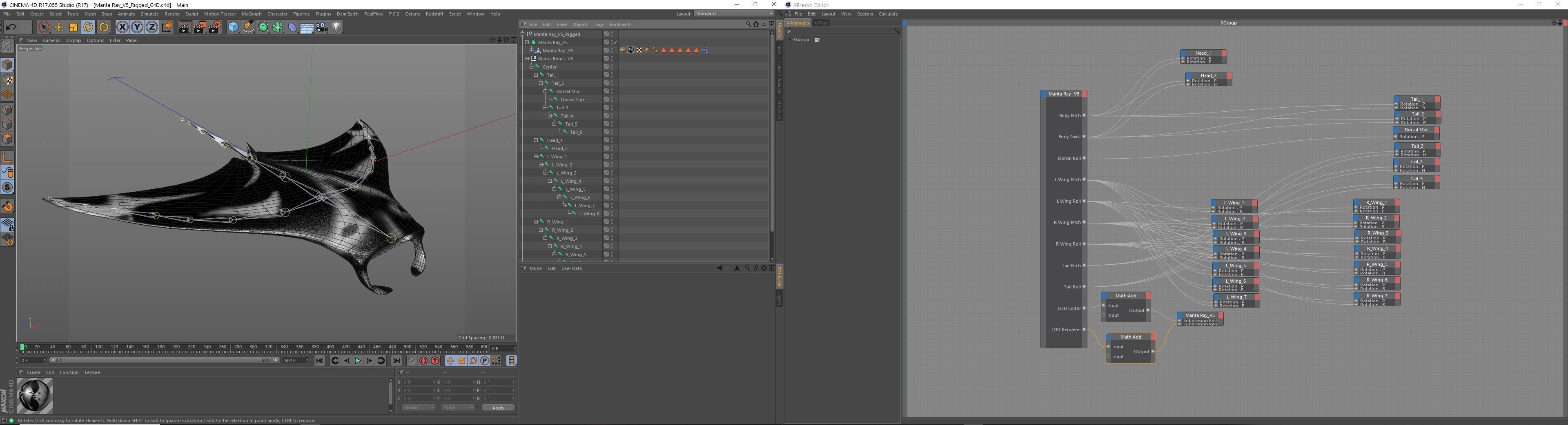 Manta Ray  Low-poly 3D model_41