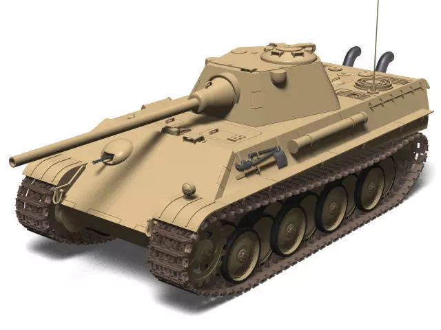 Panzerkampfwagen V Panther F 3D model_0