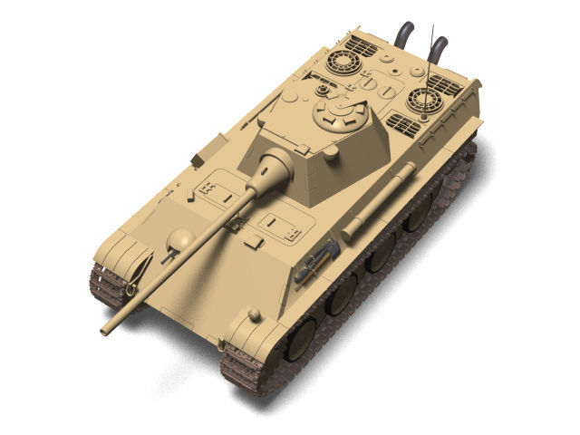 Panzerkampfwagen V Panther F 3D model_2